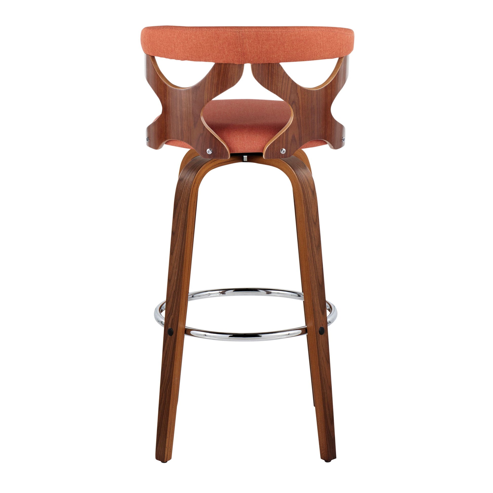 Gardenia - Mid Century Modern Fixed Height Barstool With Swivel With Round Footrest (Set of 2) - Best Buy Furniture