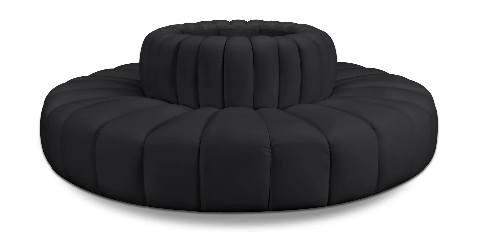 Arc - Faux Leather 8 Piece Round Modular Sofa - Best Buy Furniture