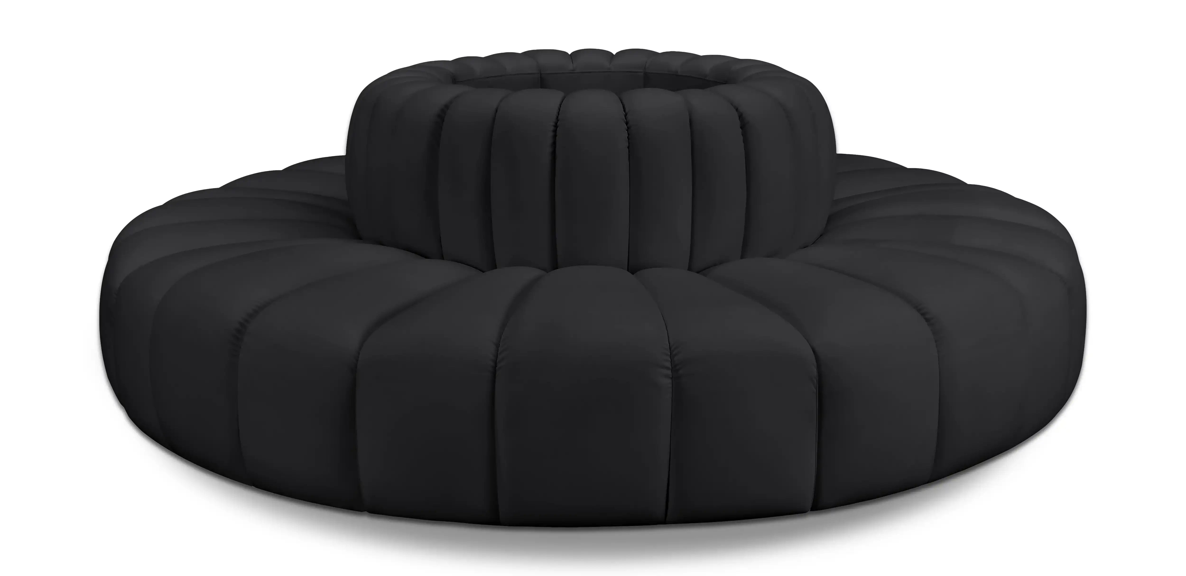 Arc - Faux Leather 8 Piece Round Modular Sofa - Best Buy Furniture