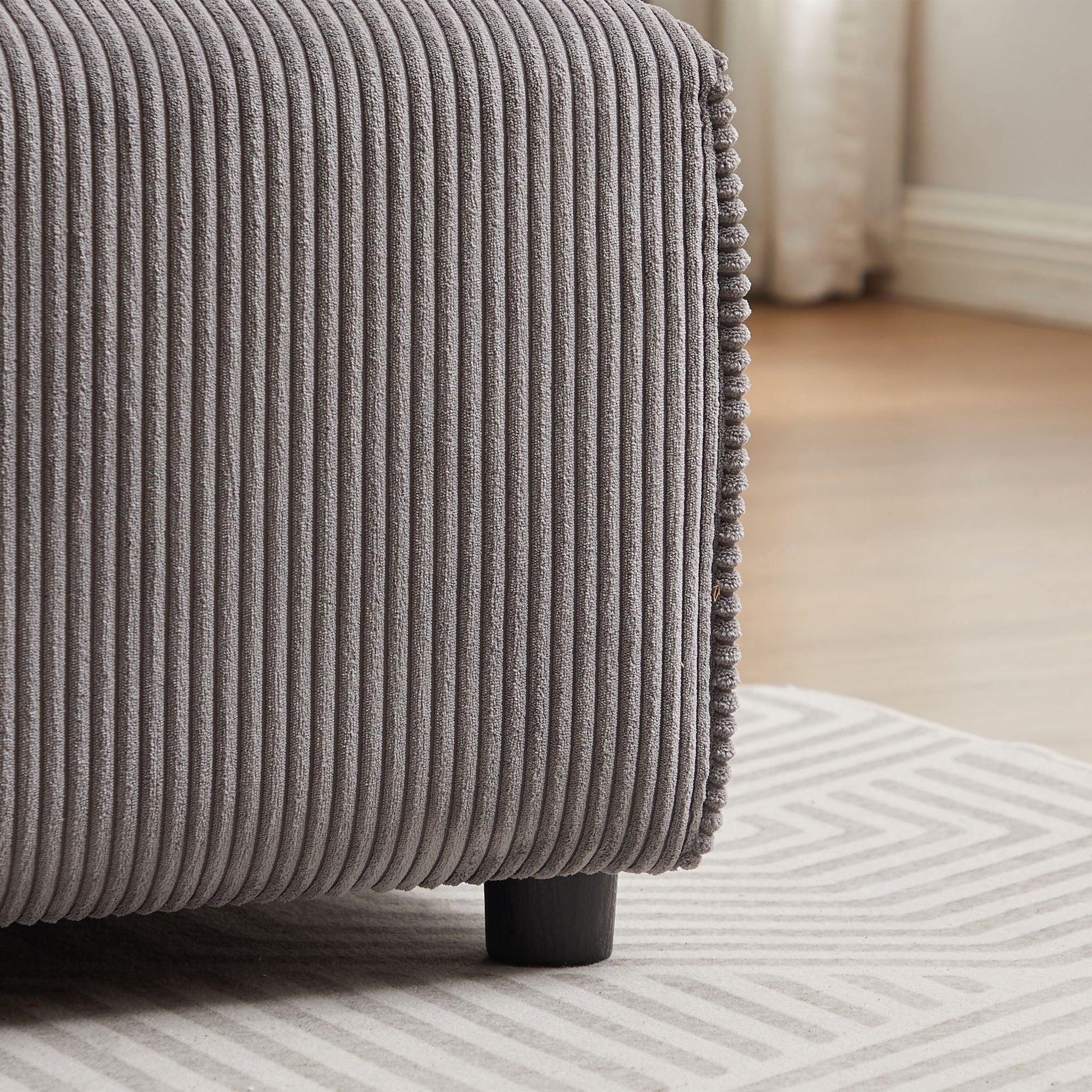 Modern Minimalist Corduroy Combination Sofa With 2 Comfort Cushions With USB & C Charging Ports - Best Buy Furniture