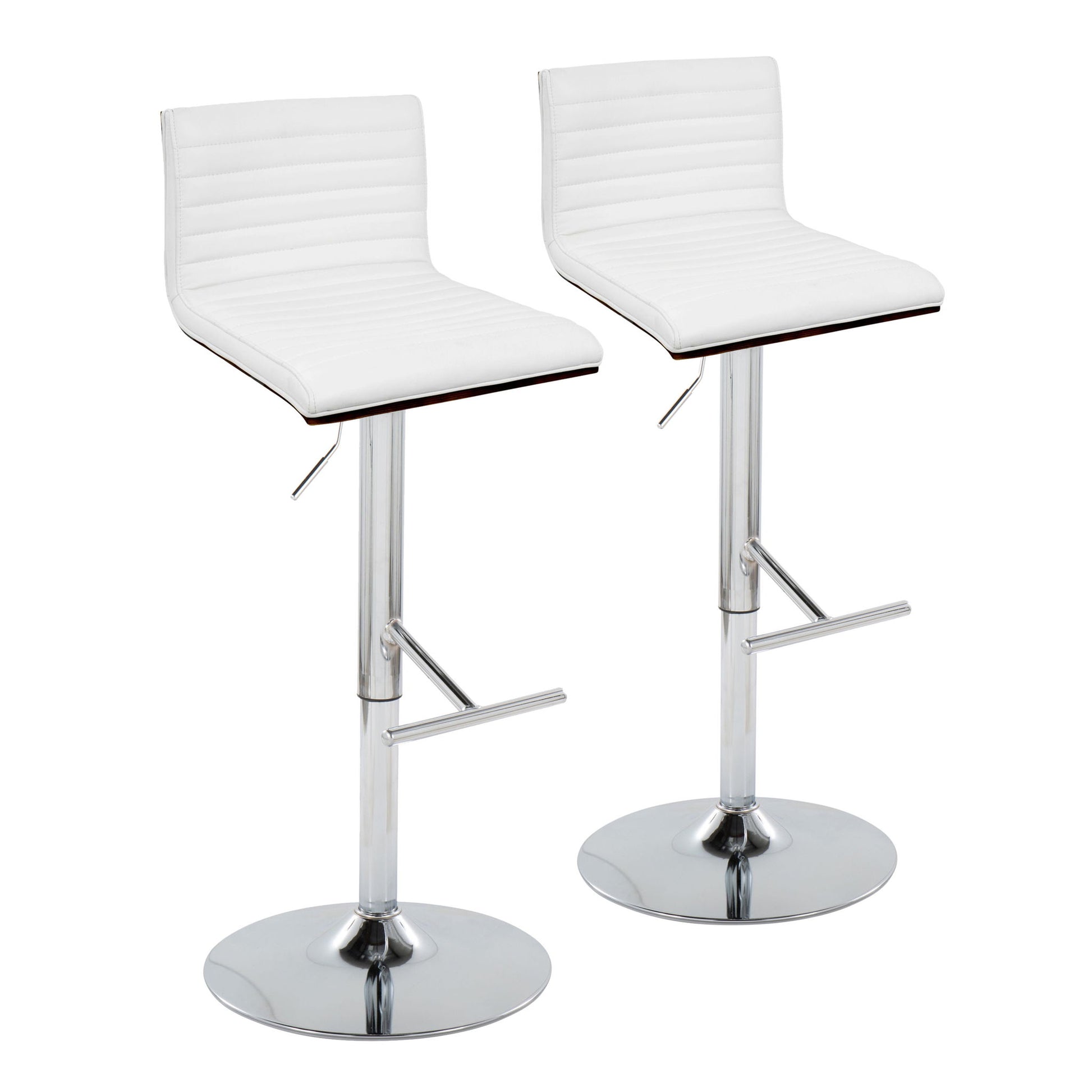 Mason - Contemporary Adjustable Barstool & Swivel With Straight T Footrest (Set of 2) - Best Buy Furniture