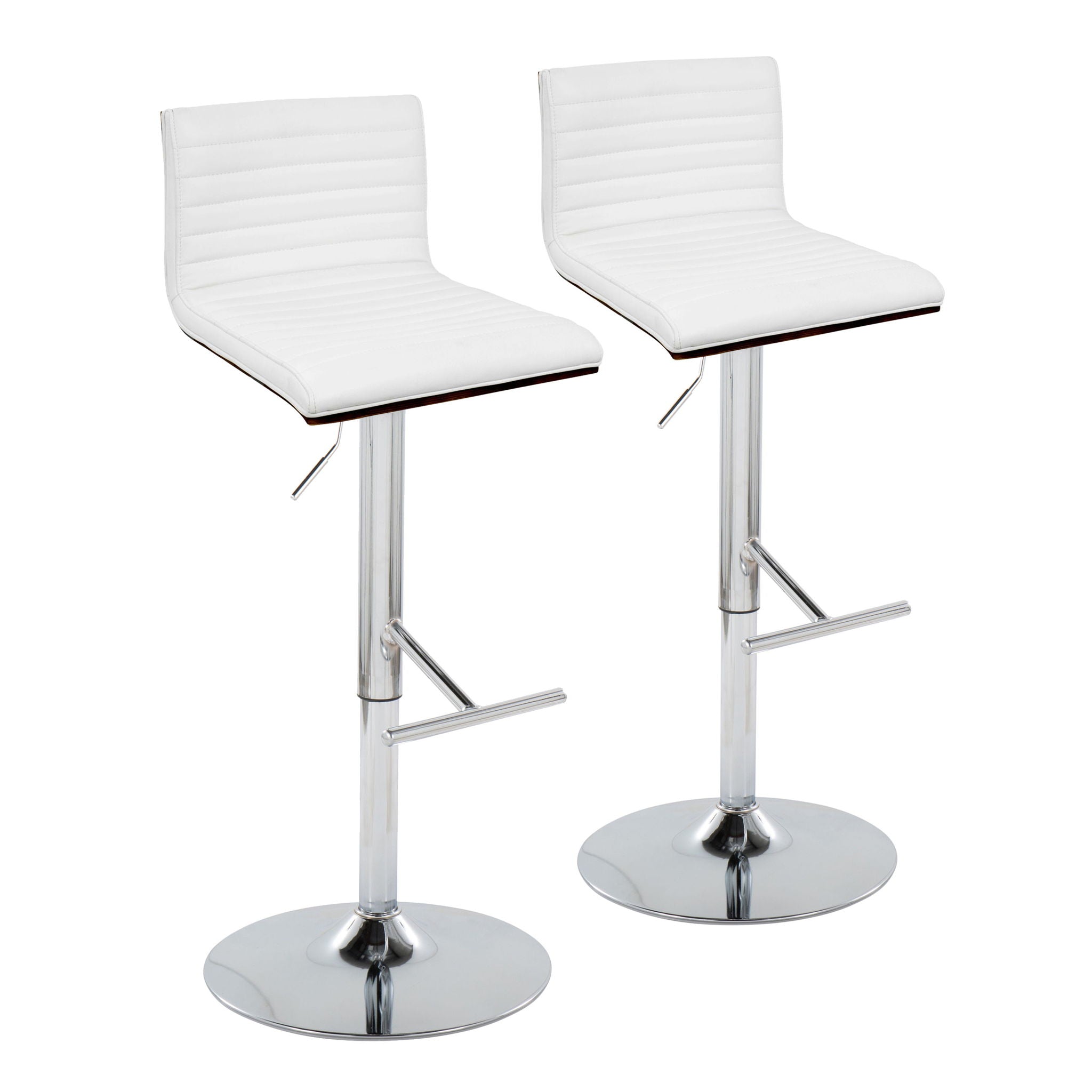 Mason - Contemporary Adjustable Barstool & Swivel With Straight T Footrest (Set of 2) - Best Buy Furniture