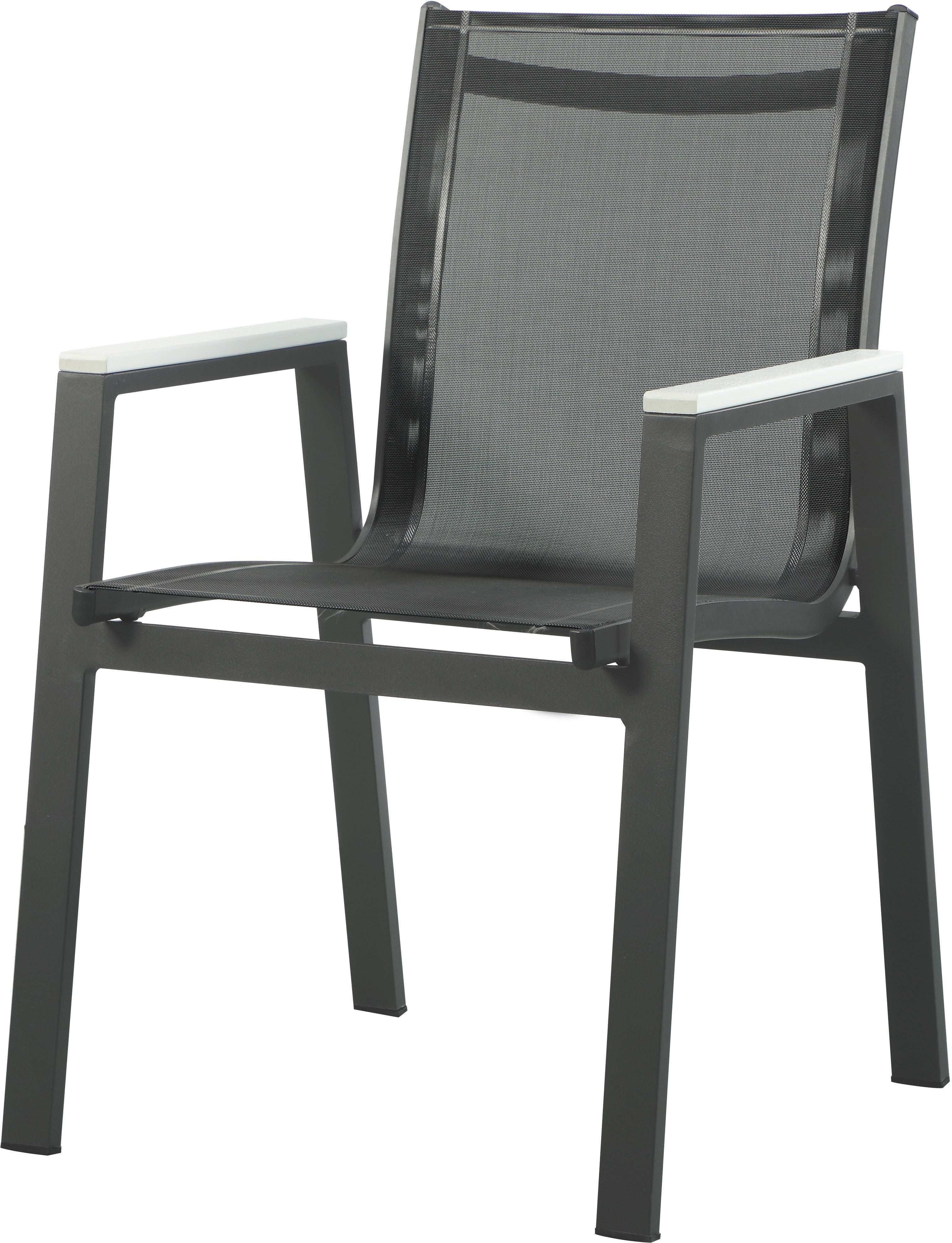 Nizuc - Outdoor Patio Dining Arm Chair With Gray Frame (Set of 2) - Best Buy Furniture