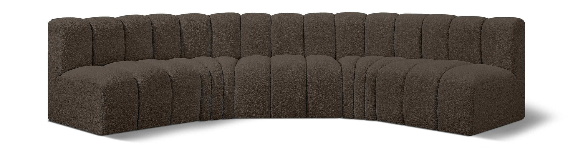 Arc - Boucle Fabric 5 Piece U-Shaped Modular Sofa - Best Buy Furniture