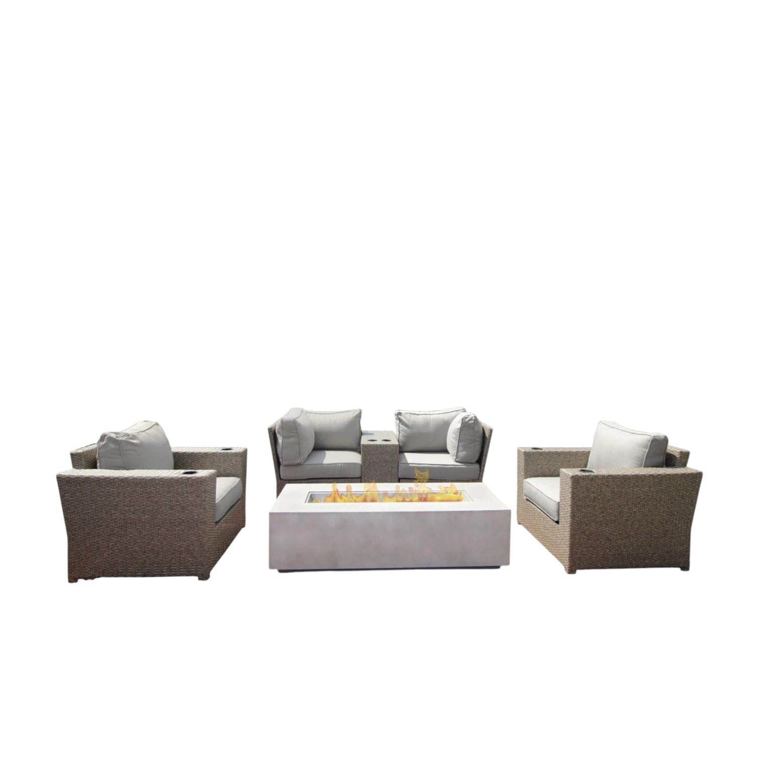 Outdoor Elegance Conversation Set With Fire Pit - Best Buy Furniture