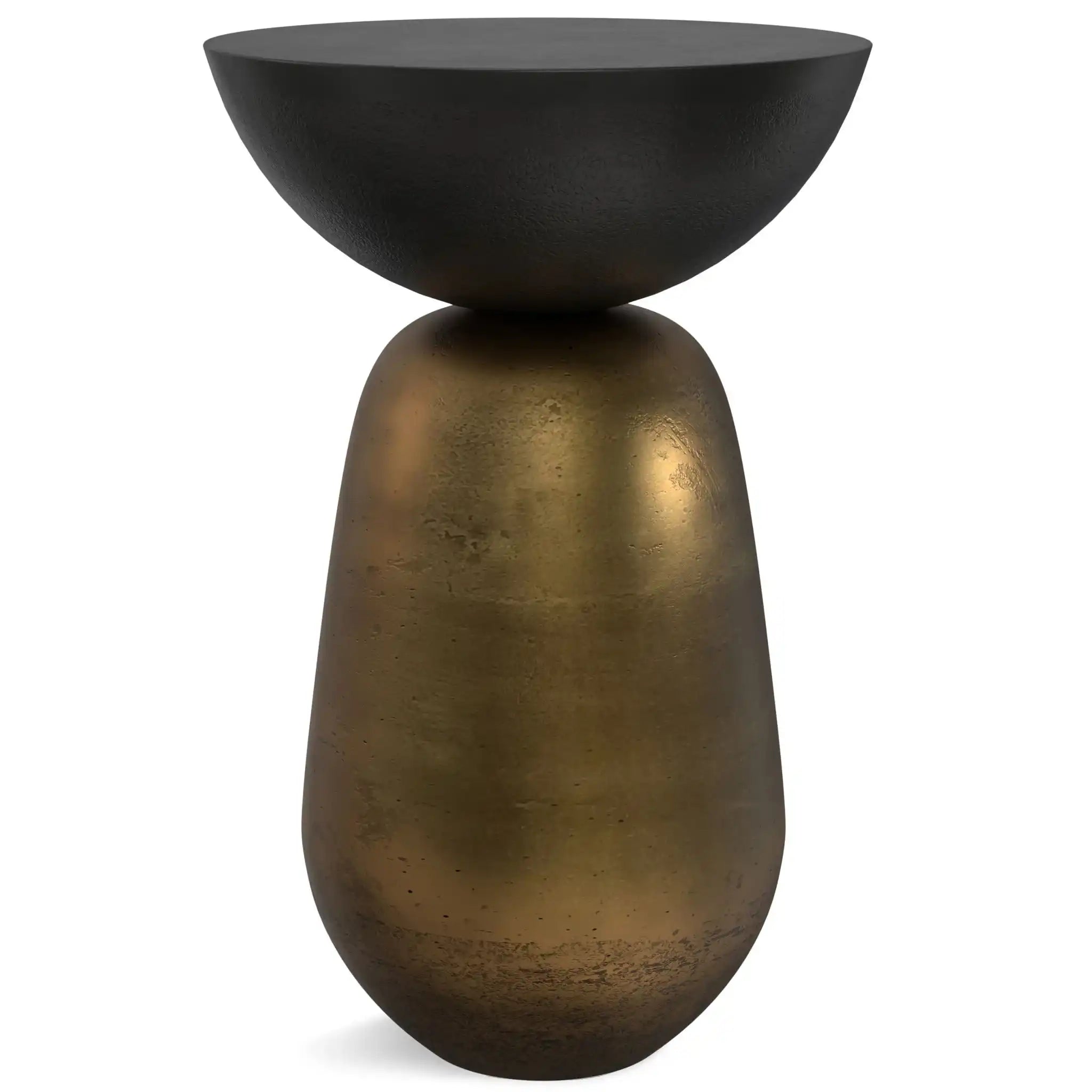 Clement - Cast Aluminum Side Table - Black - Best Buy Furniture
