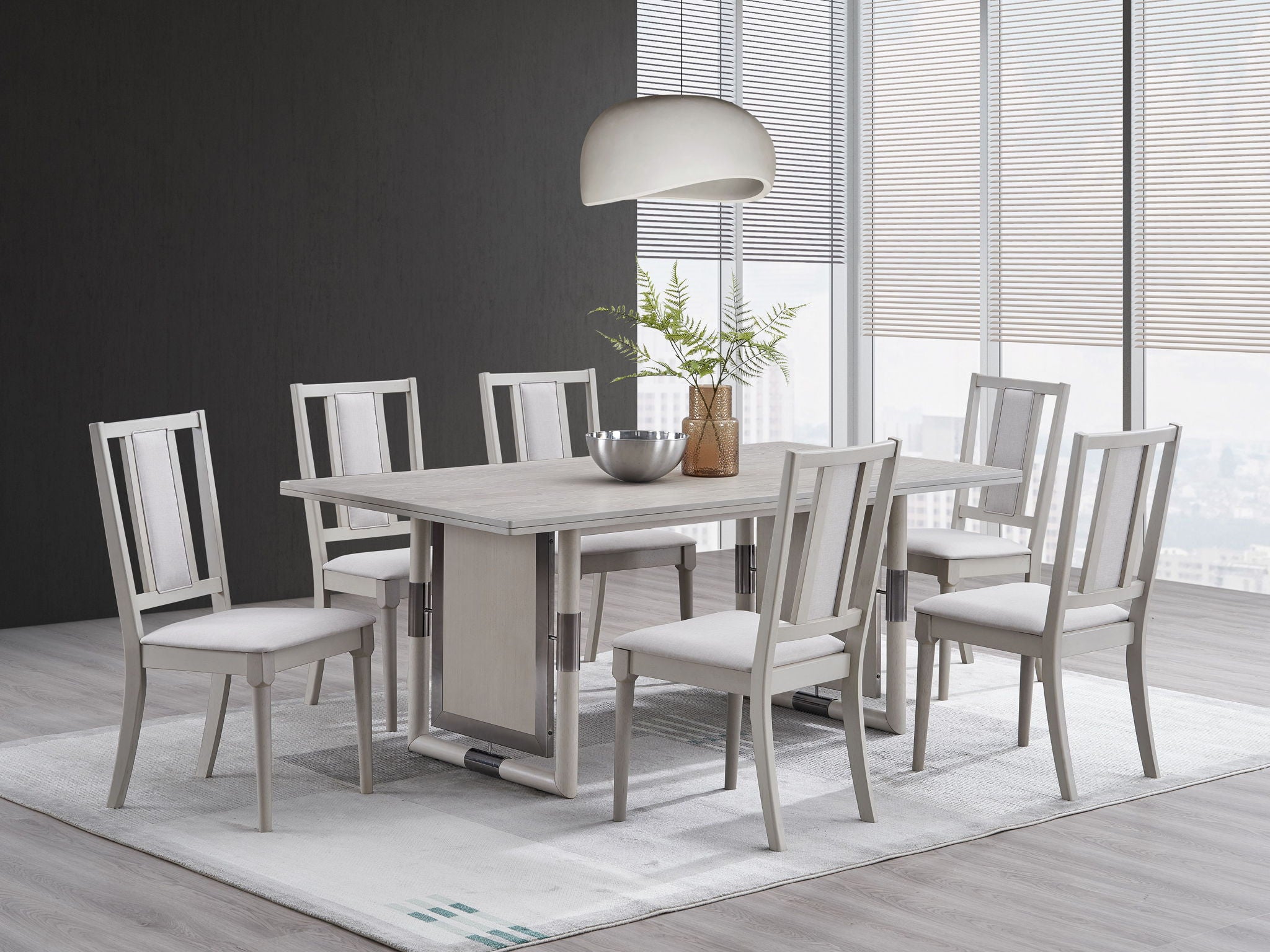 Marta - 7 Pieces Dining Room Set - Natural - Best Buy Furniture