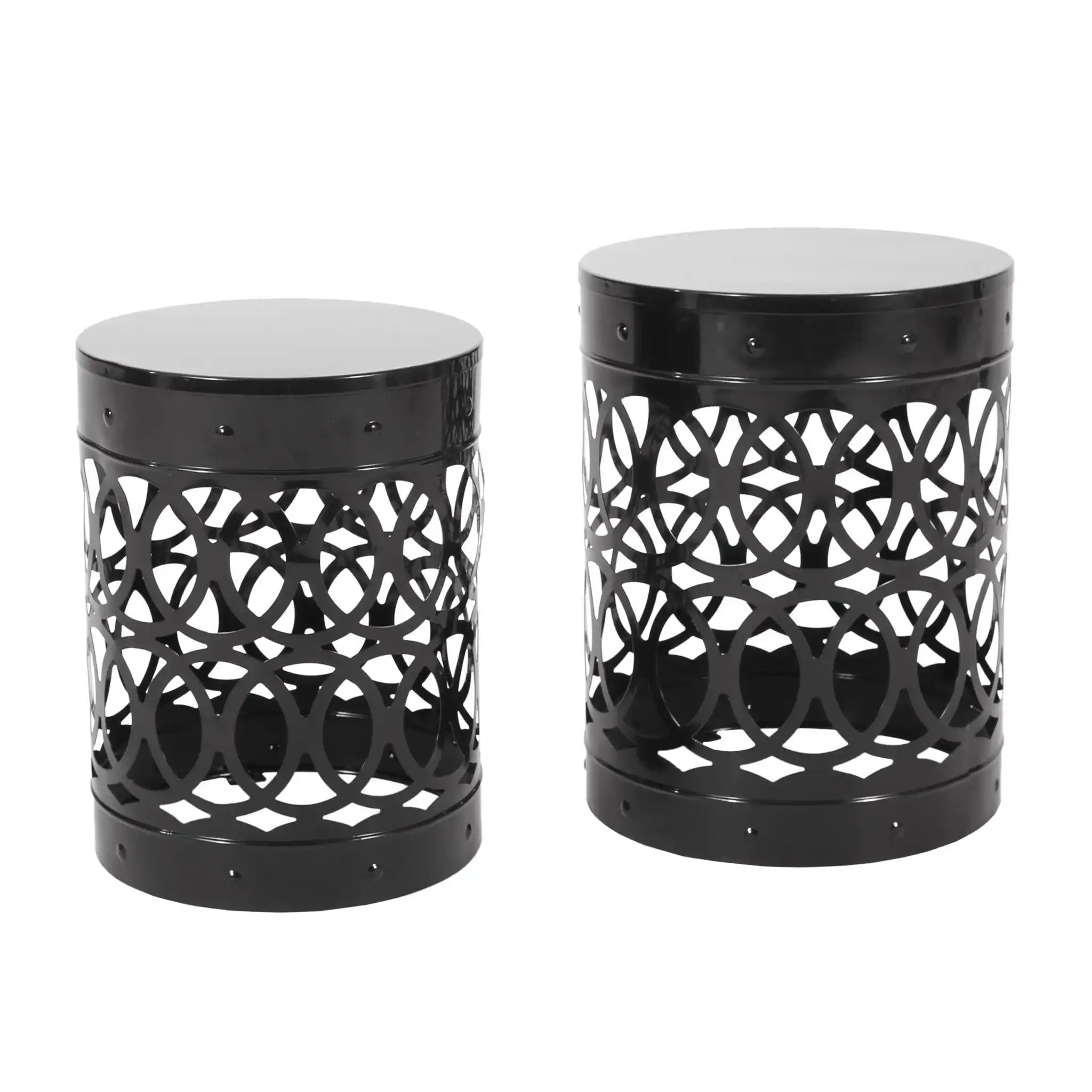Delight - Powder Coated Iron End Table (Set of 2) - Best Buy Furniture