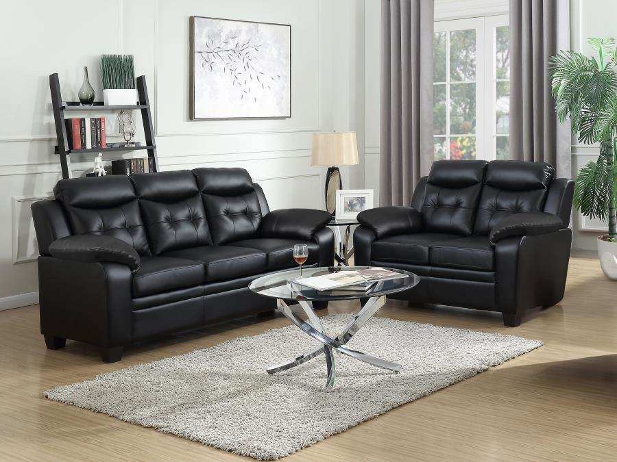 Finley - Upholstered Padded Arm Tufted Sofa Set - Best Buy Furniture