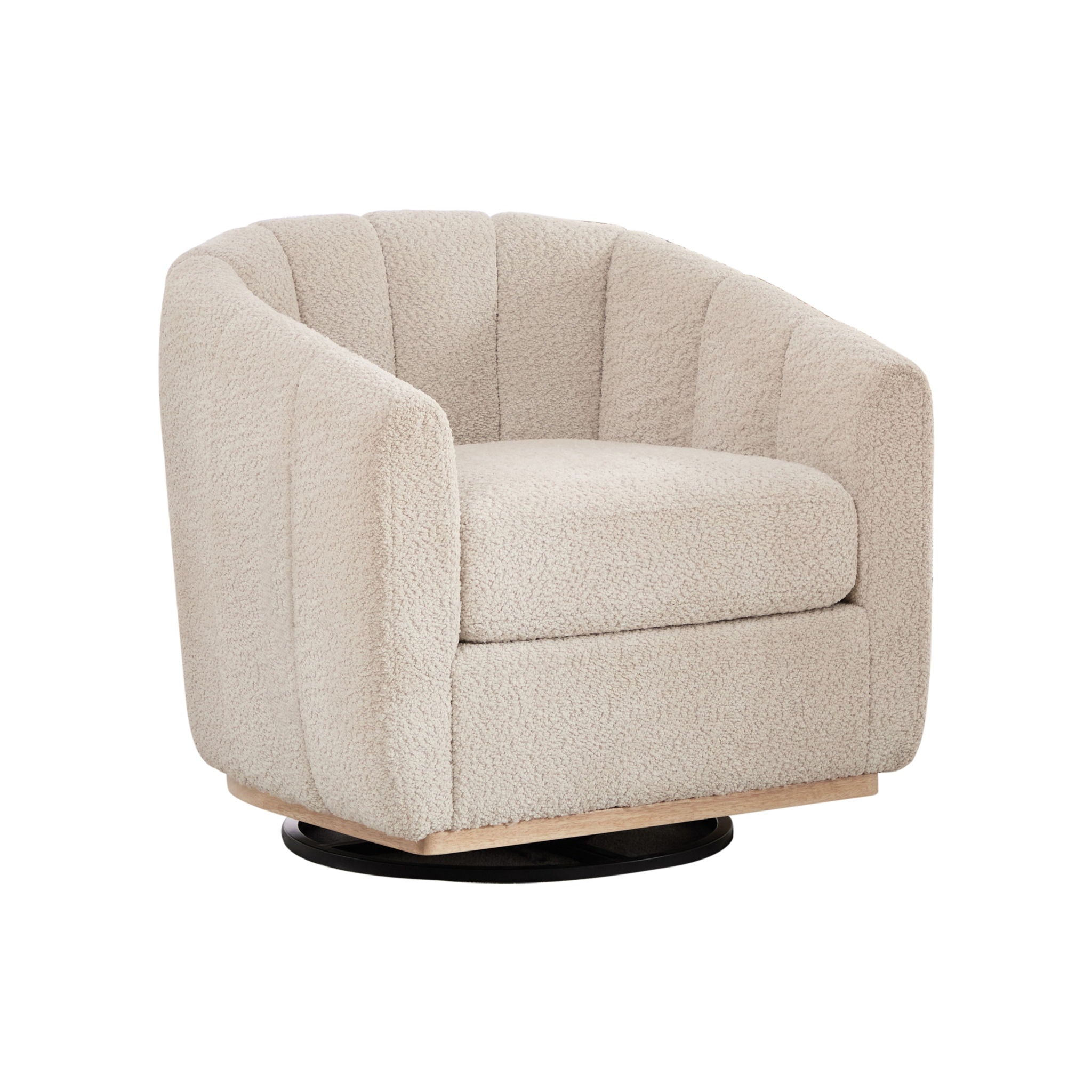 360° Swivel Upholstered Barrel Chair - Best Buy Furniture