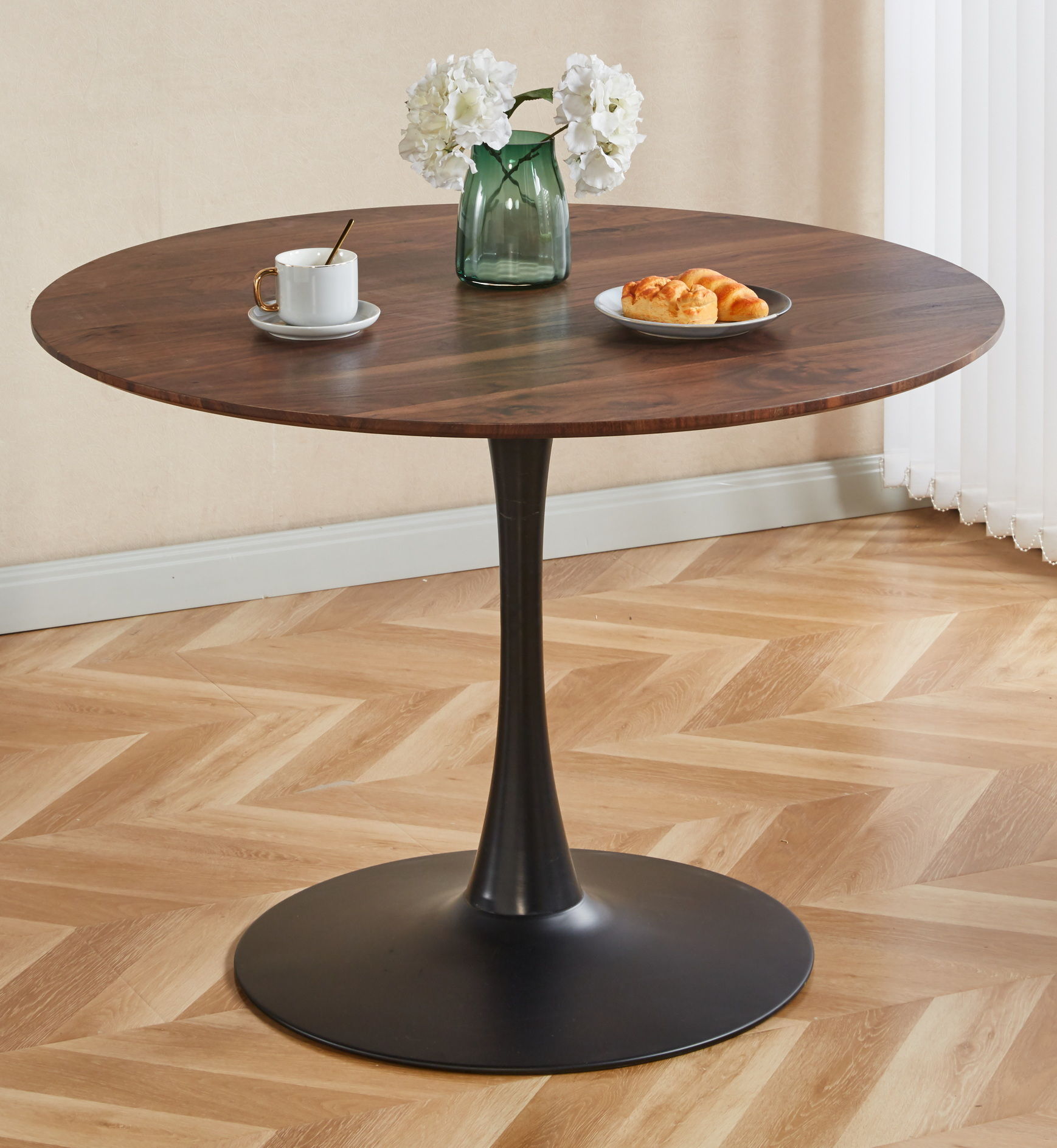 Tulip Table Mid-Century Dining Table With Round MDF Table Top, Pedestal Dining Table, End Table Leisure Coffee Table - Best Buy Furniture