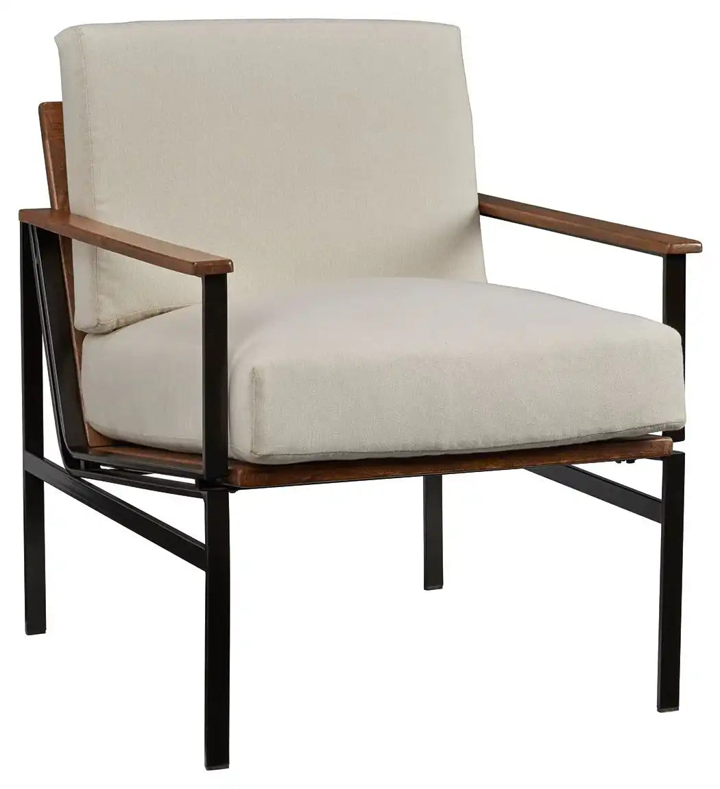 Tilden - Accent Chair - Ivory / Brown - Best Buy Furniture
