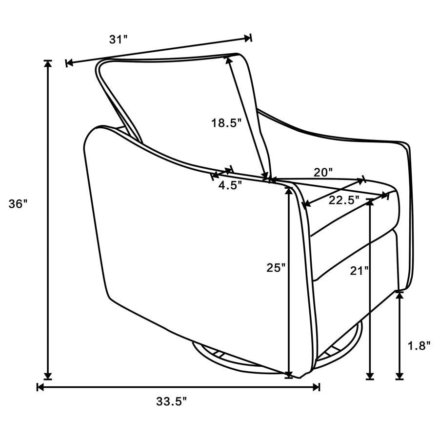 Madia - Upholstered Sloped Arm Swivel Glider Chair - Best Buy Furniture