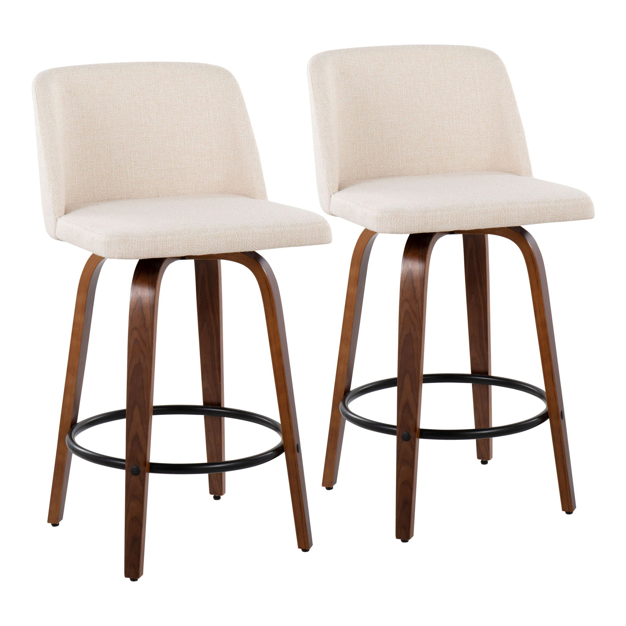 Toriano - Mid Century Modern, Counter Stool (Set of 2) - Best Buy Furniture