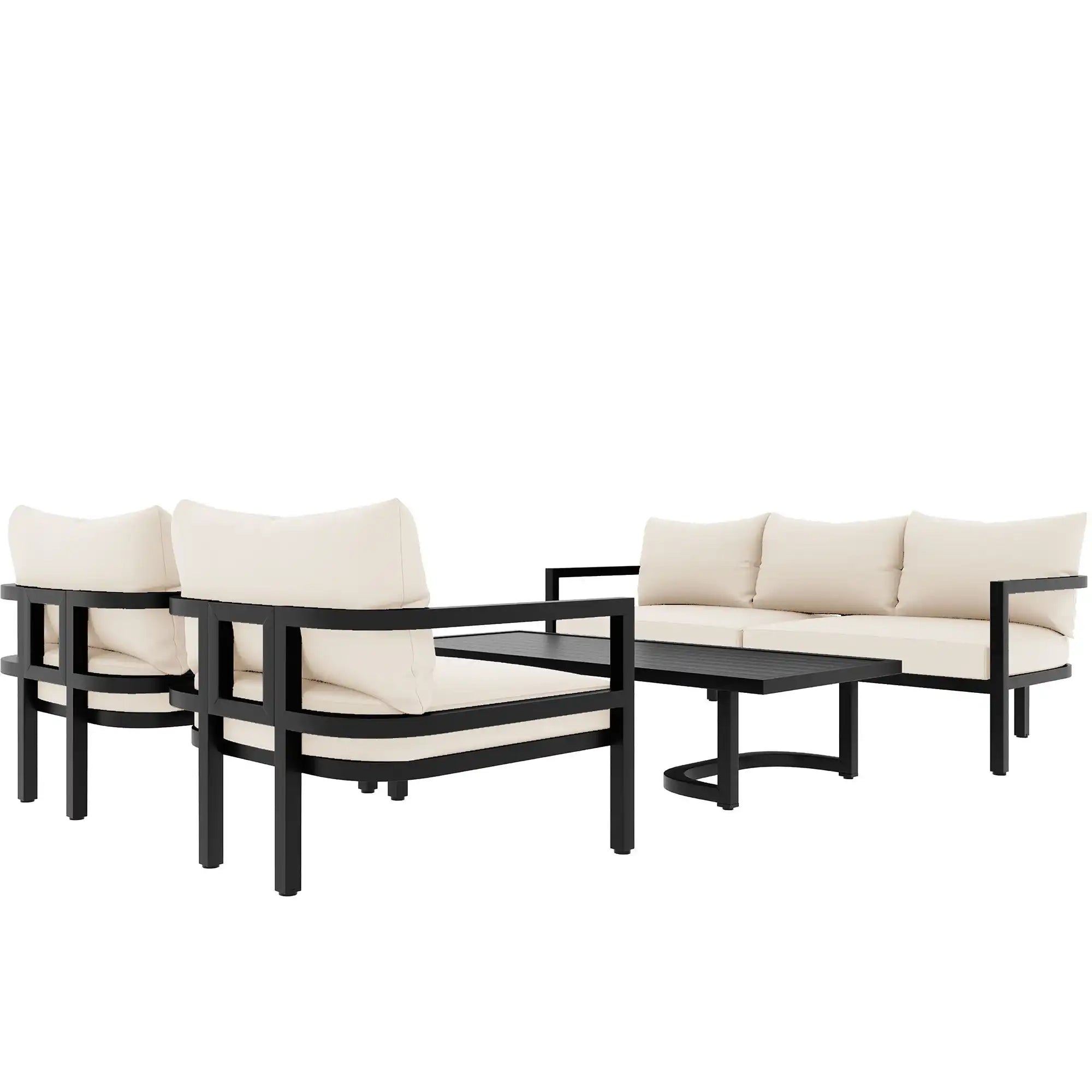 U_Style Multi-person Outdoor Steel Sofa Set, Waterproof, Anti-rust and Anti-uv, Suitable for Gardens and Lawns - Best Buy Furniture