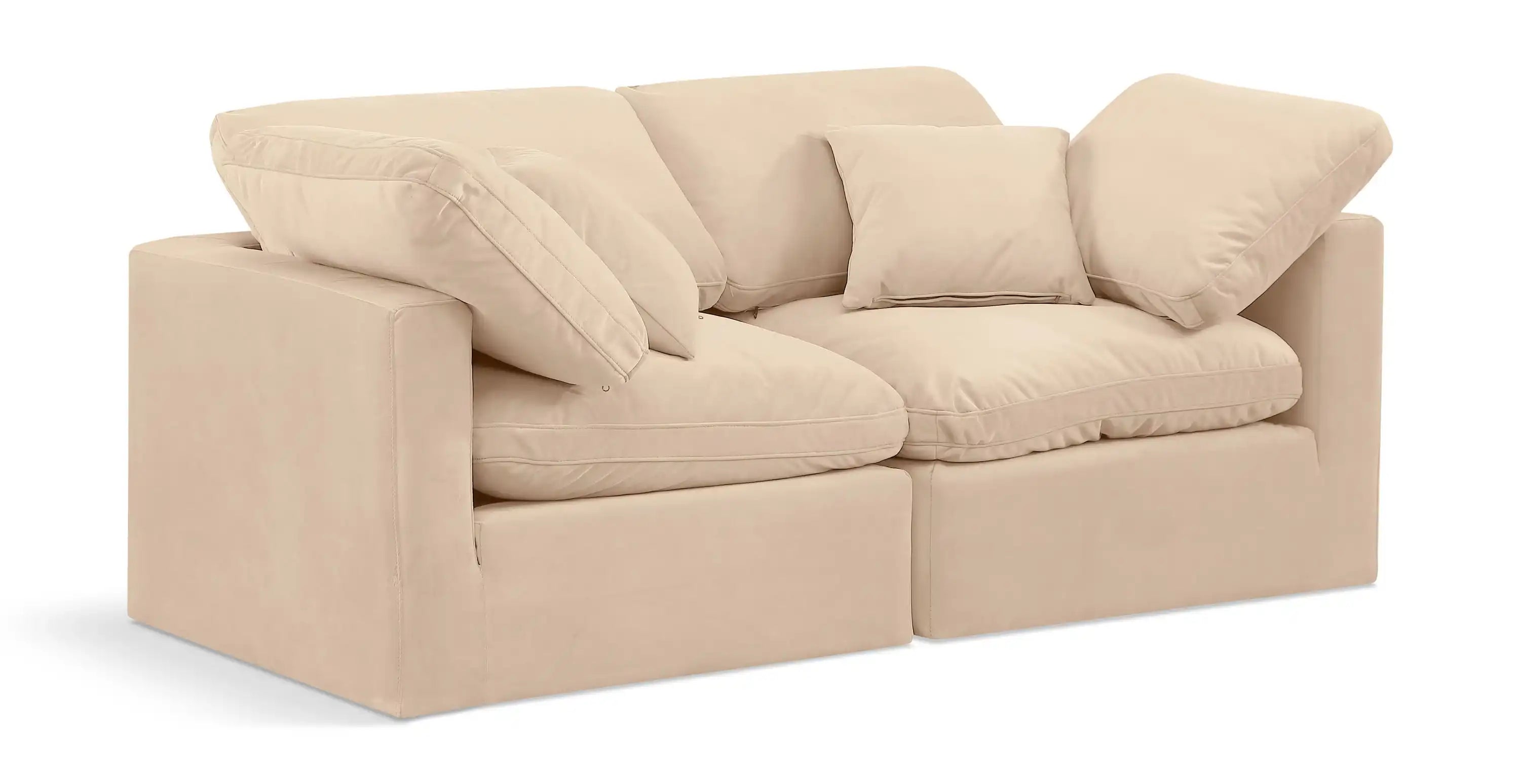Indulge - Velvet 2 Seat Modular Sofa - Best Buy Furniture