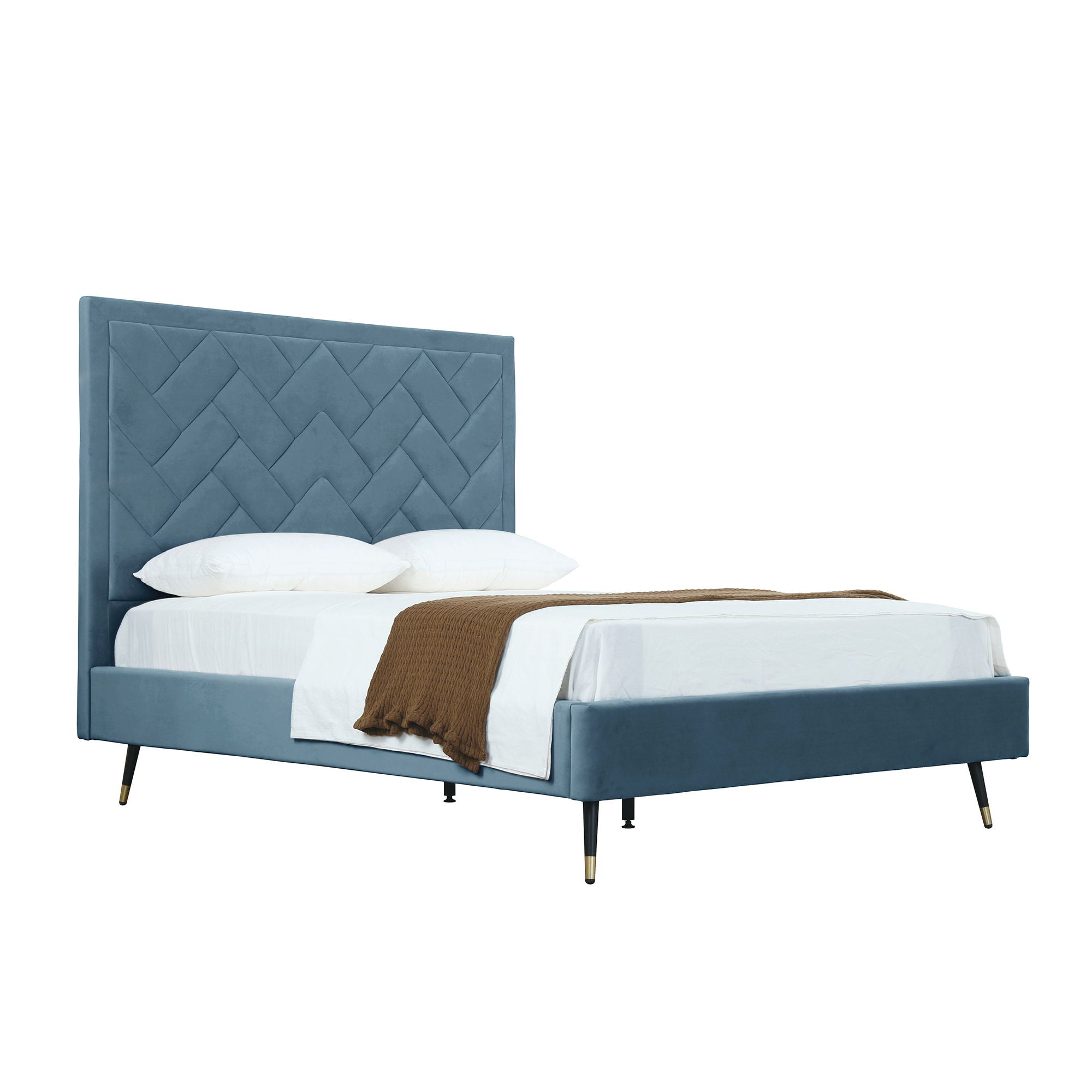 Crosby - Bed With Upholstered Headboard And Slats
