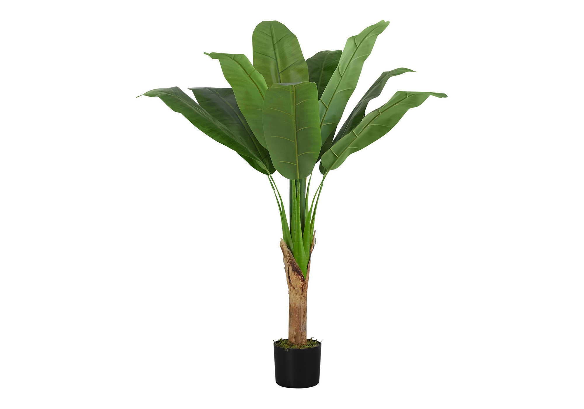 43" Tall, Artificial Plant, Banana Tree, Indoor, Faux, Fake, Floor, Greenery, Potted, Real Touch, Decorative - Green / Black - Best Buy Furniture