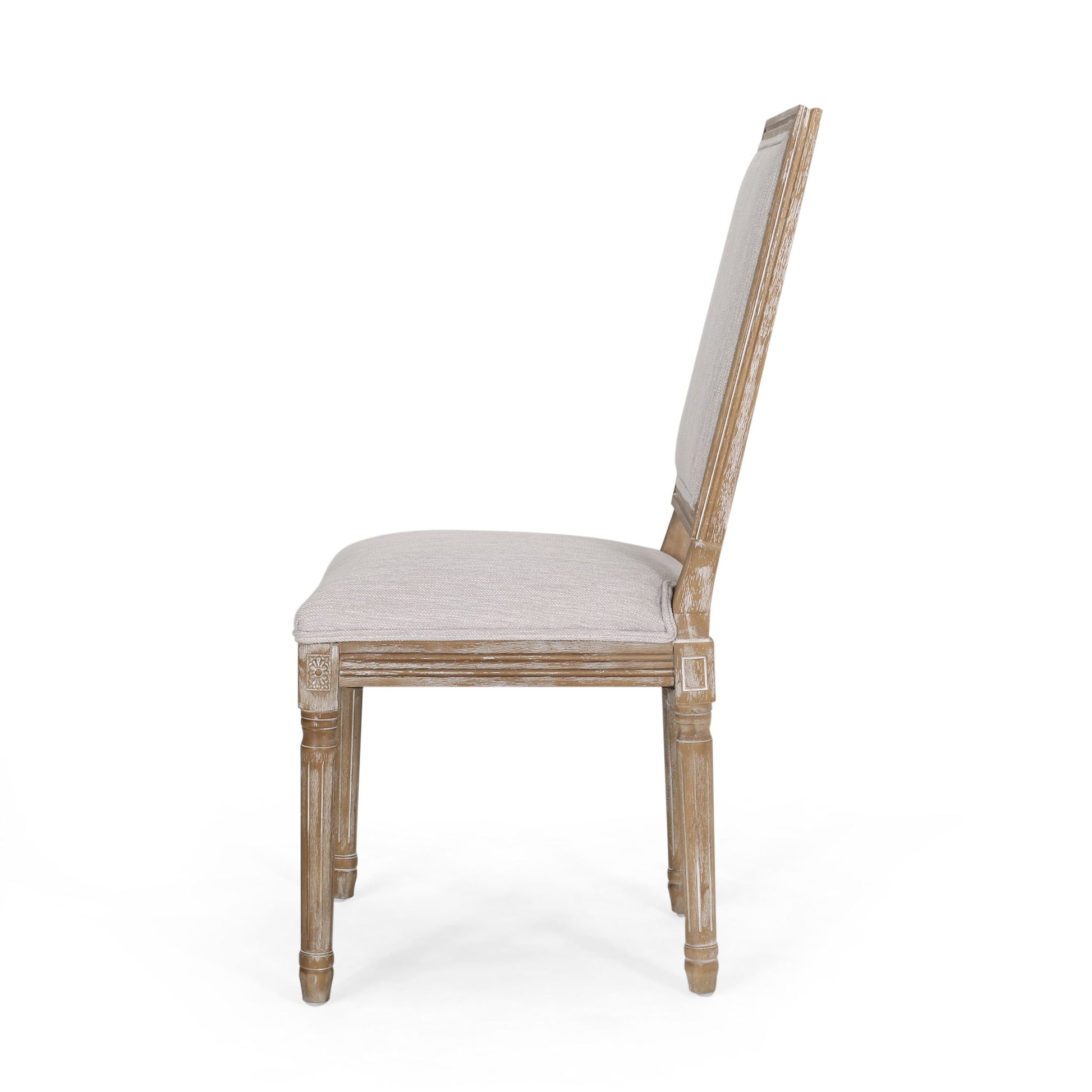 French Country Style Dining Chair With Upholstered Seating And Fluted Legs - Best Buy Furniture