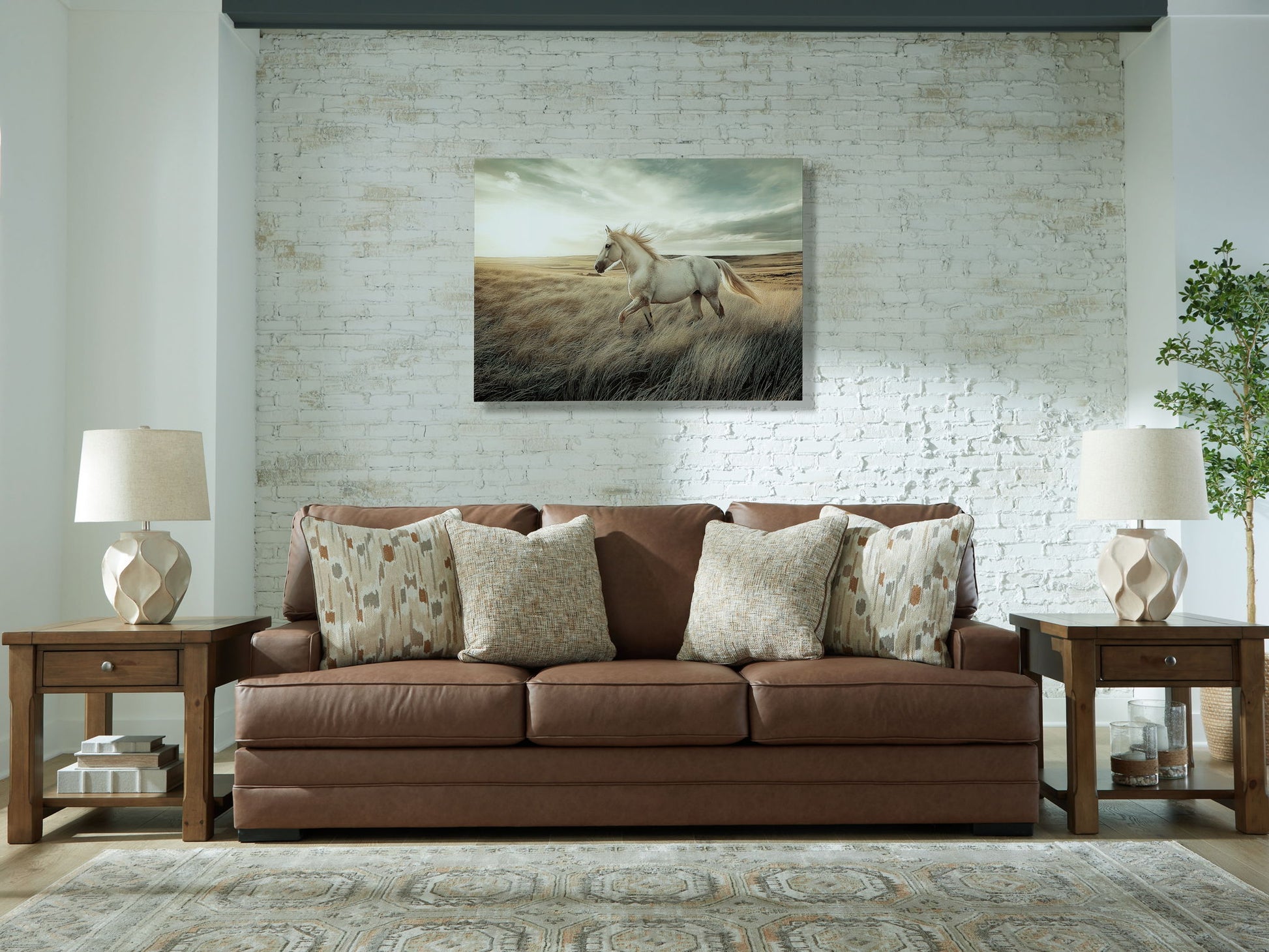 VillaCourt - Sofa - Caramel - Best Buy Furniture