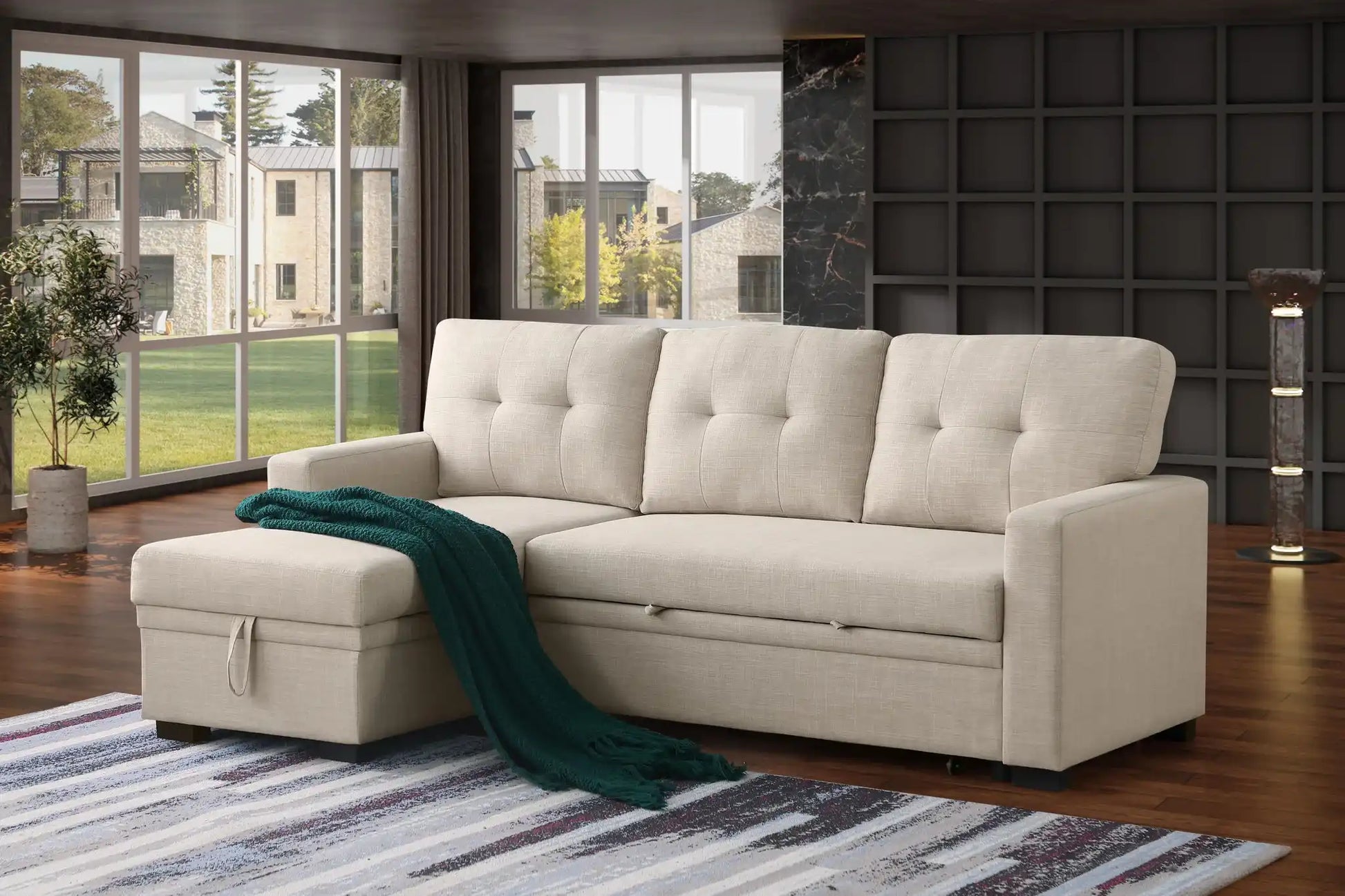 Elegant Storage Sofa - Beige - Best Buy Furniture