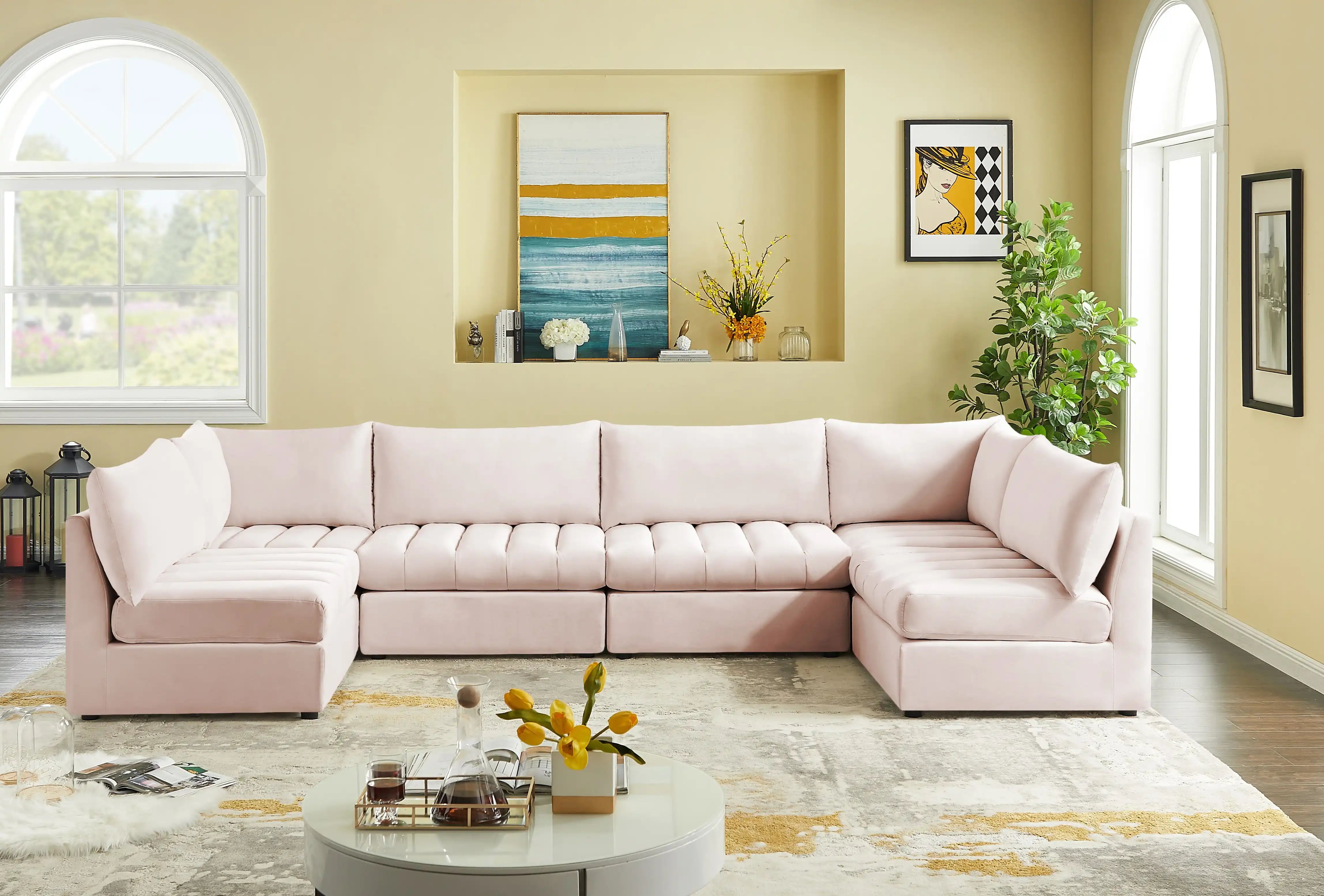 Jacob - Modular U-Shaped Sectional 6 Piece - Best Buy Furniture