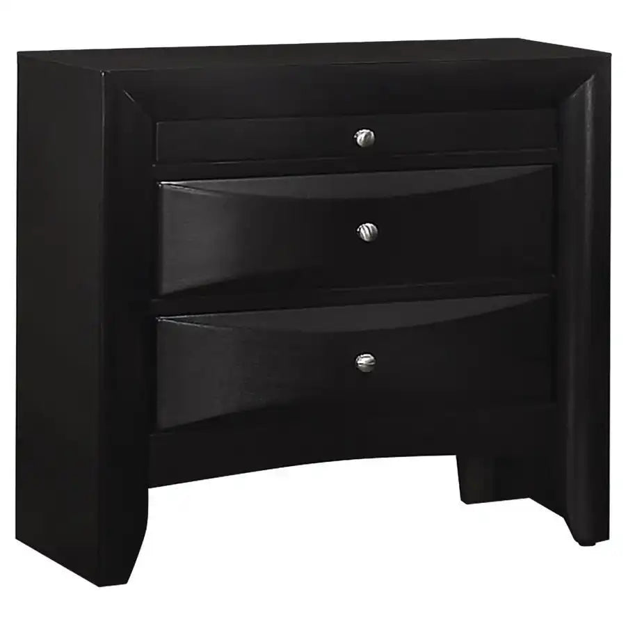 Briana - 2-Drawer Nightstand - Black - Best Buy Furniture