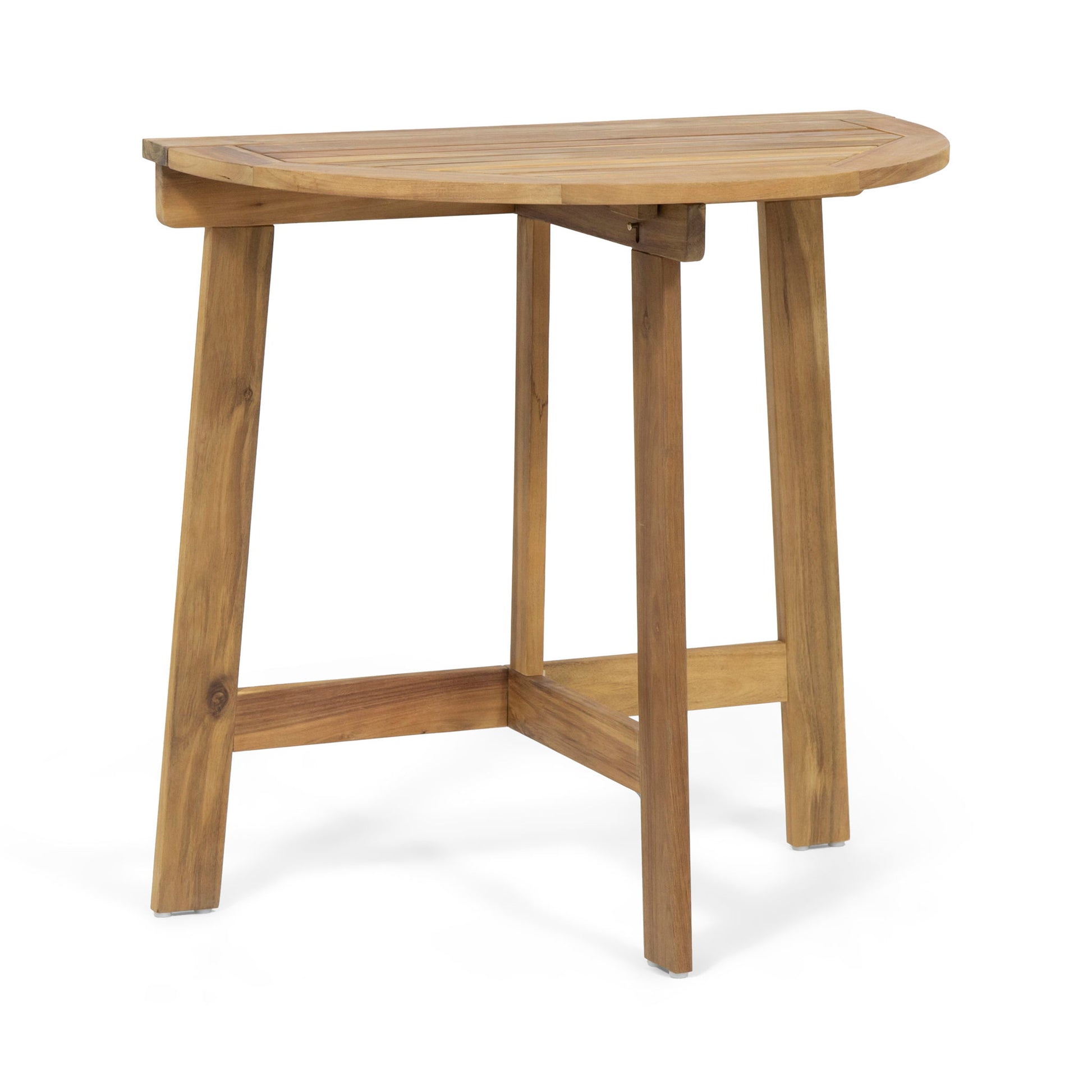 Outdoor Half Round Folding Acacia Wood Bistro Table - Best Buy Furniture