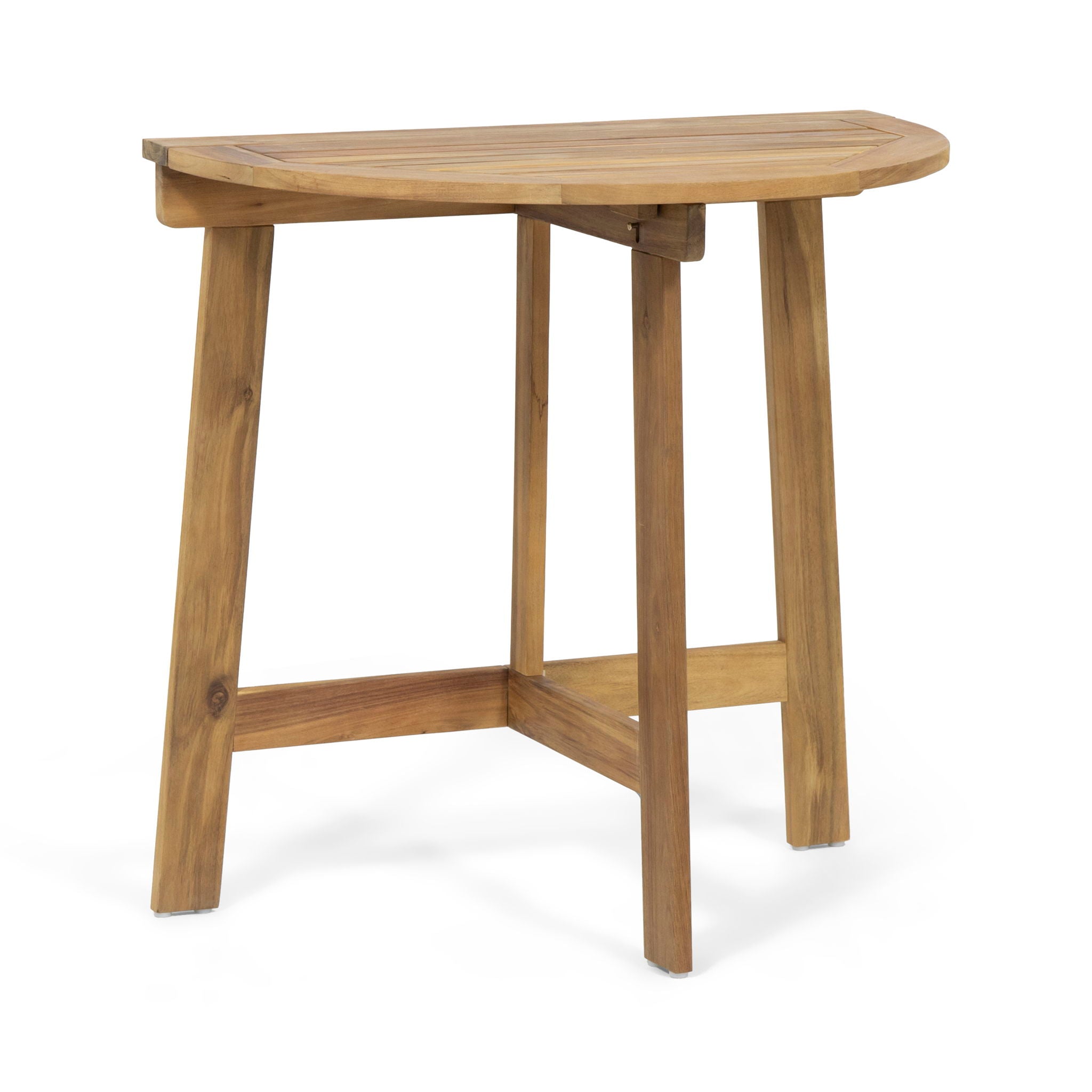 Outdoor Half Round Folding Acacia Wood Bistro Table - Best Buy Furniture