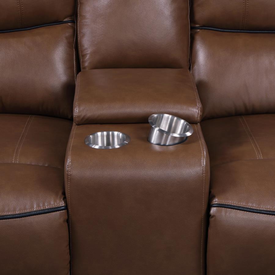 Greenfield - Upholstered Power Reclining Loveseat - Best Buy Furniture