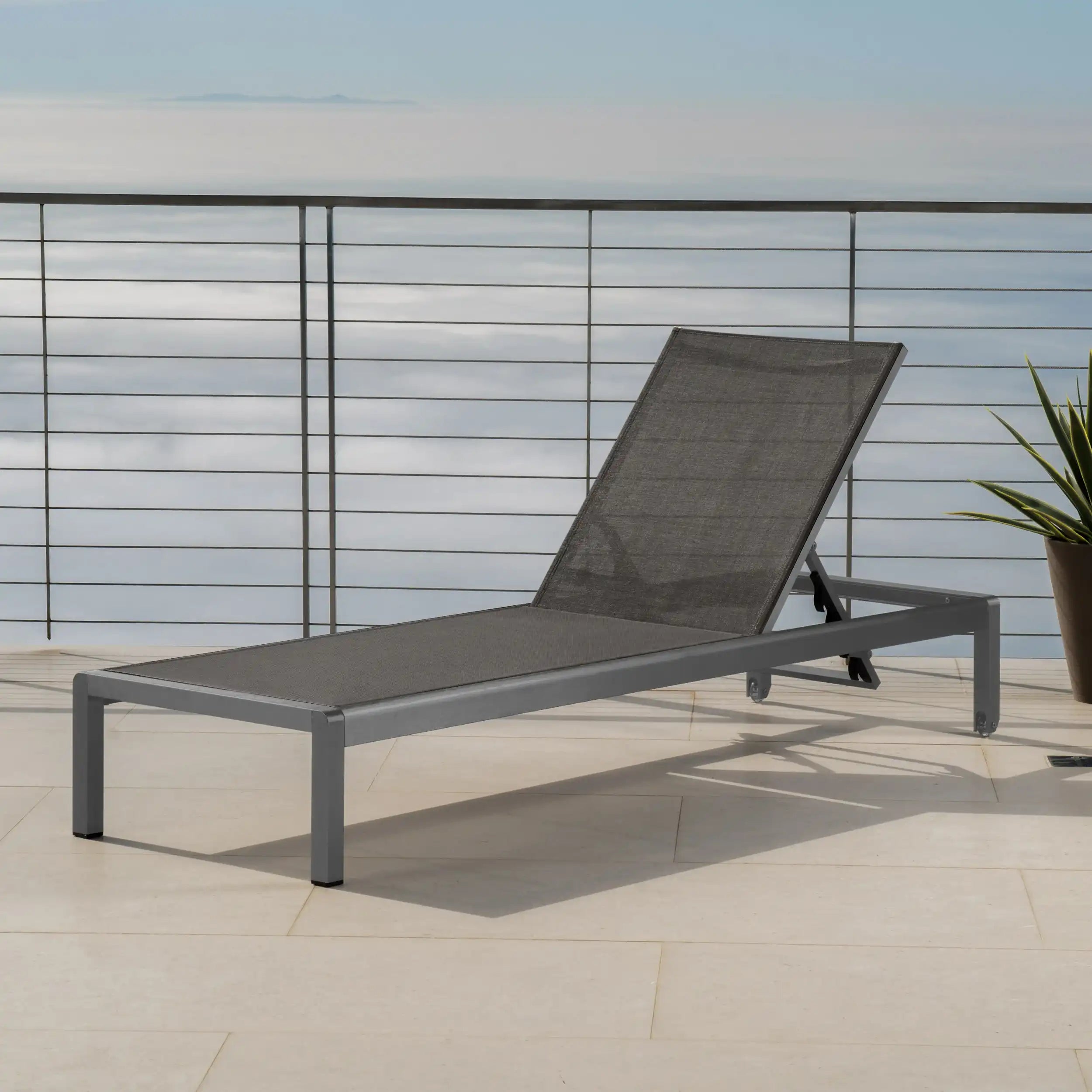 CAPE CORAL KD CHAISE LOUNGE GREY - Best Buy Furniture