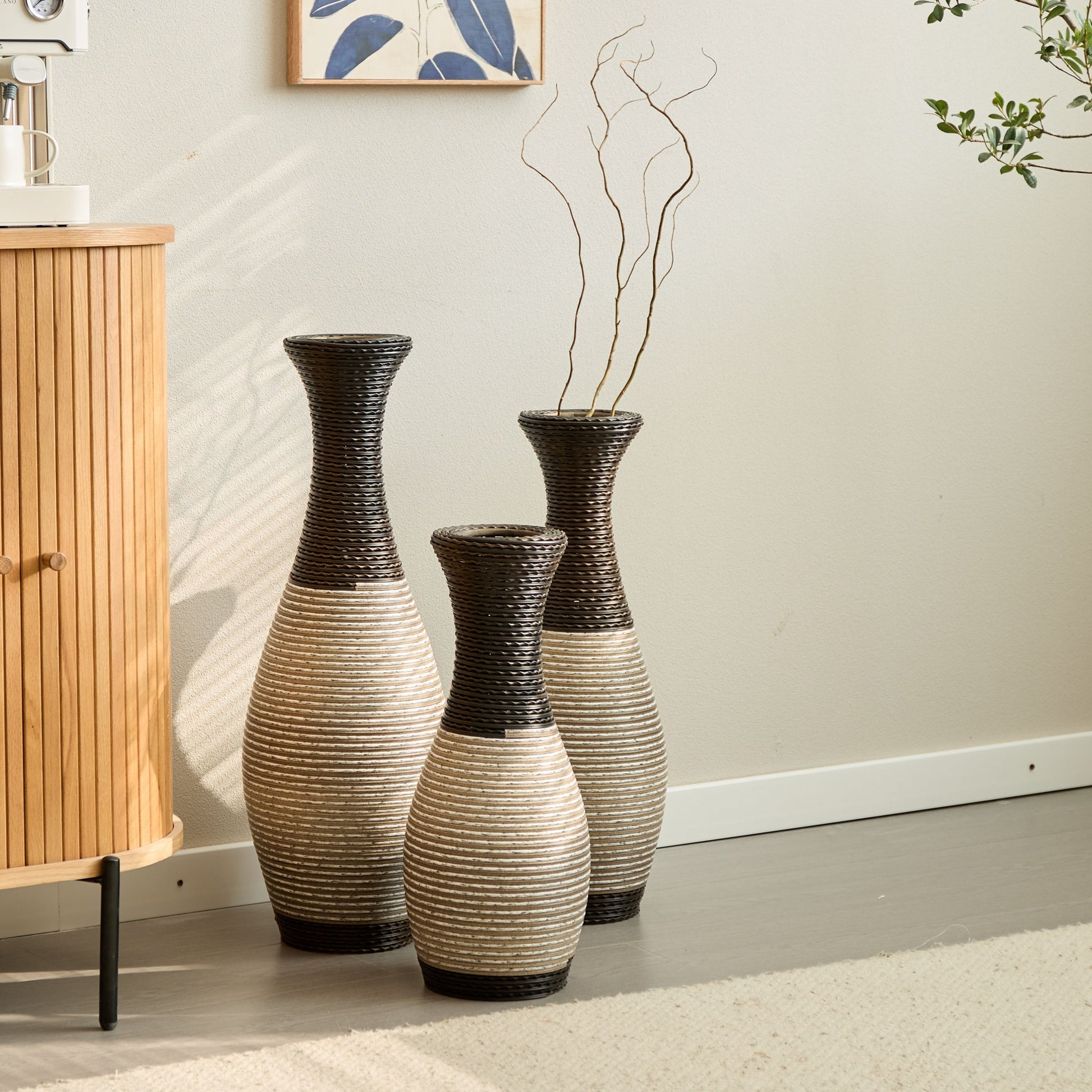Designer Floor Vases, Large Vases For Home Decor Flooring (Set of 3) - Best Buy Furniture
