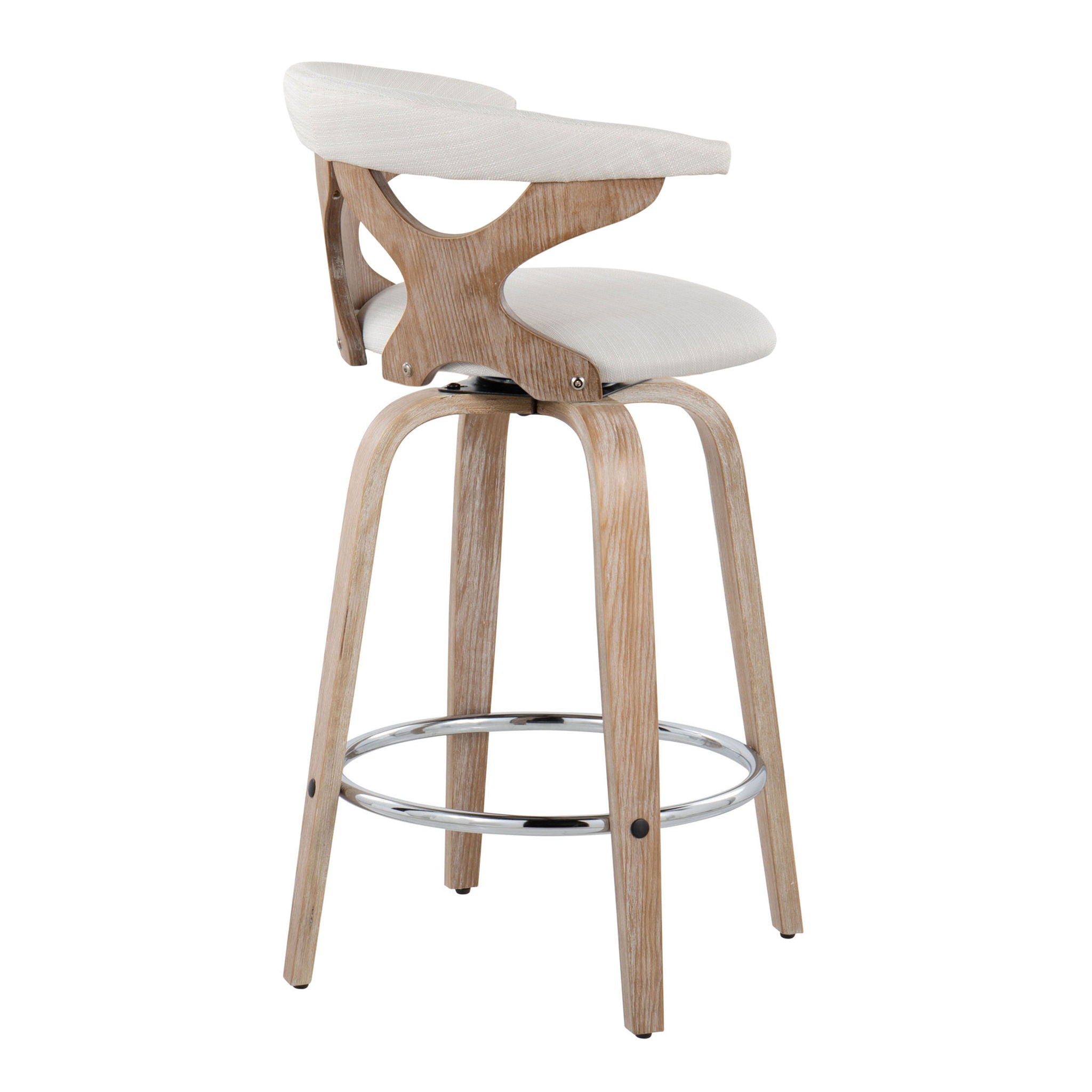 Gardenia - Mid Century Modern Fixed Height Counter Stool With Swivel (Set of 2) - Best Buy Furniture