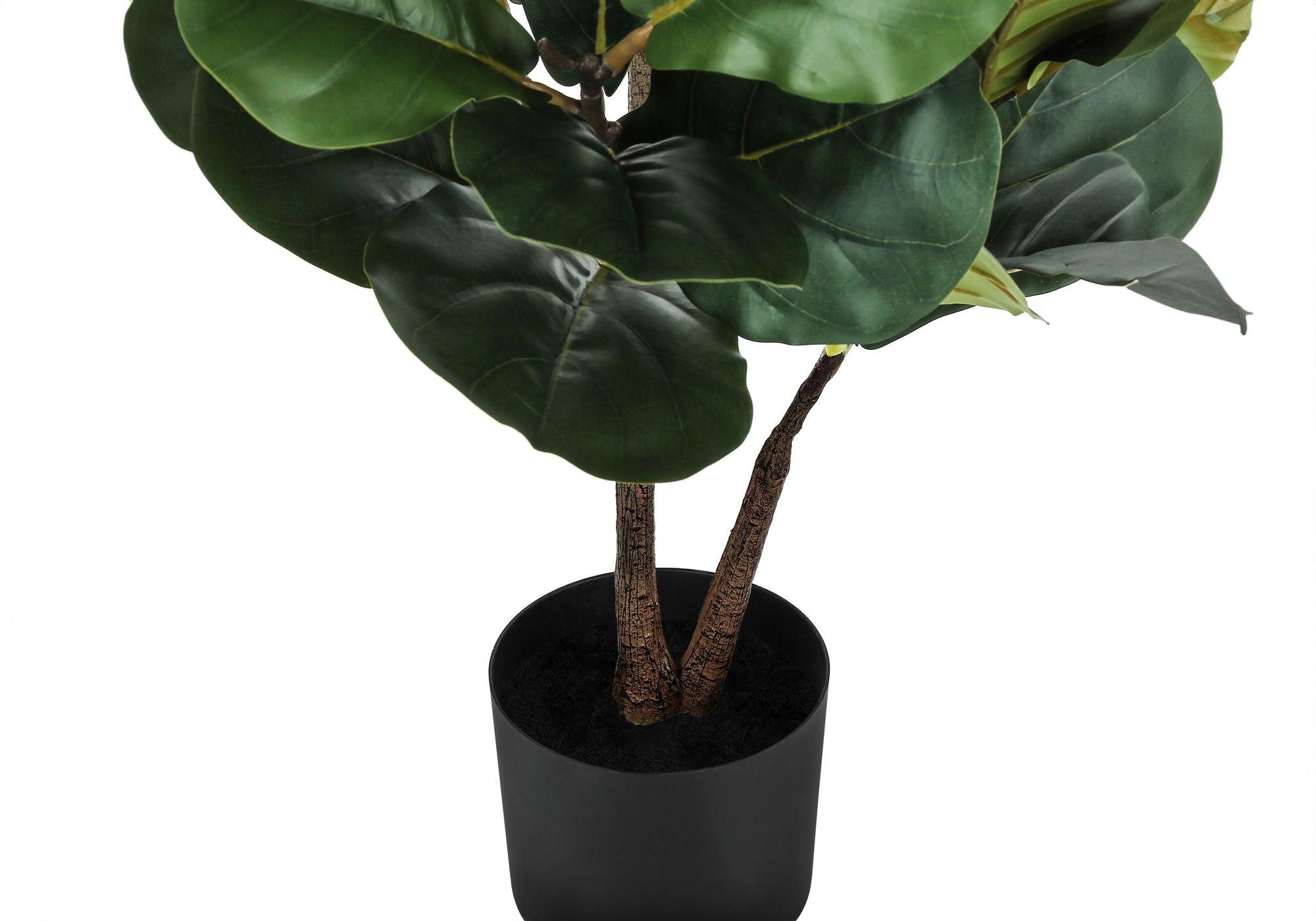 49" Tall, Artificial Plant, Fiddle Tree, Indoor, Faux, Fake, Floor, Greenery, Potted, Real Touch, Decorative - Green / Black - Best Buy Furniture