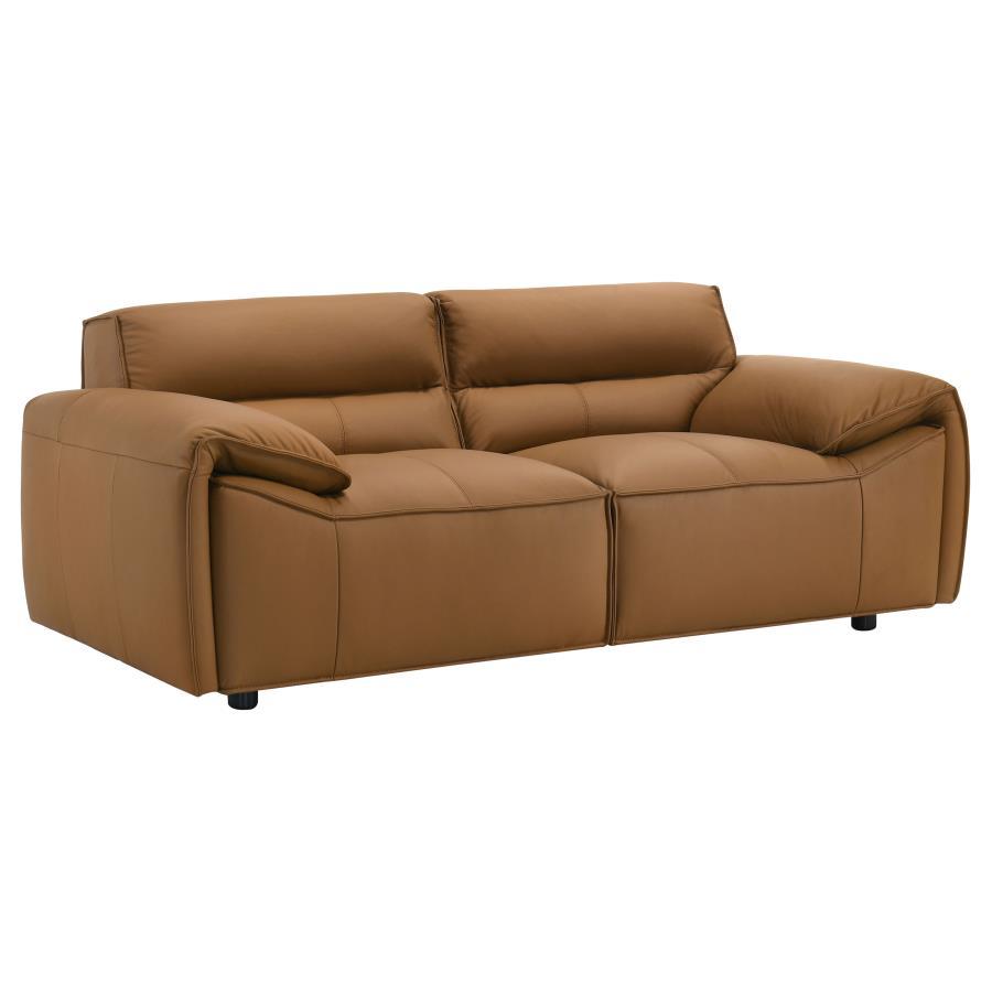 Buxton - Top Grain Leather Upholstered Loveseat - Best Buy Furniture