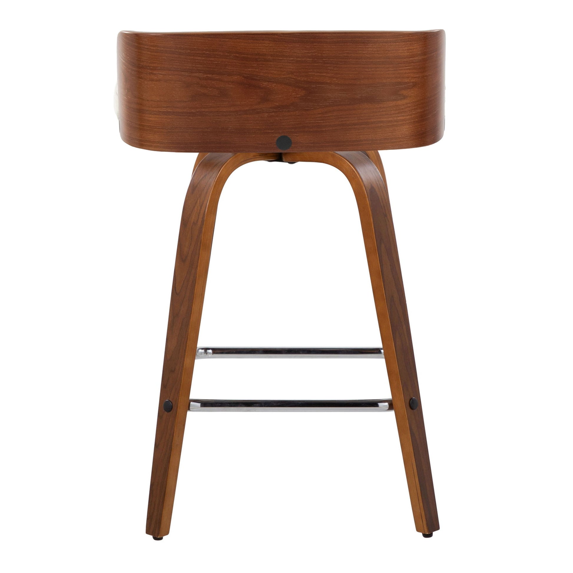 Maya - Mid Century Modern Fixed Height Counter Stool & Swivel With Square Footrest (Set of 2) - Best Buy Furniture