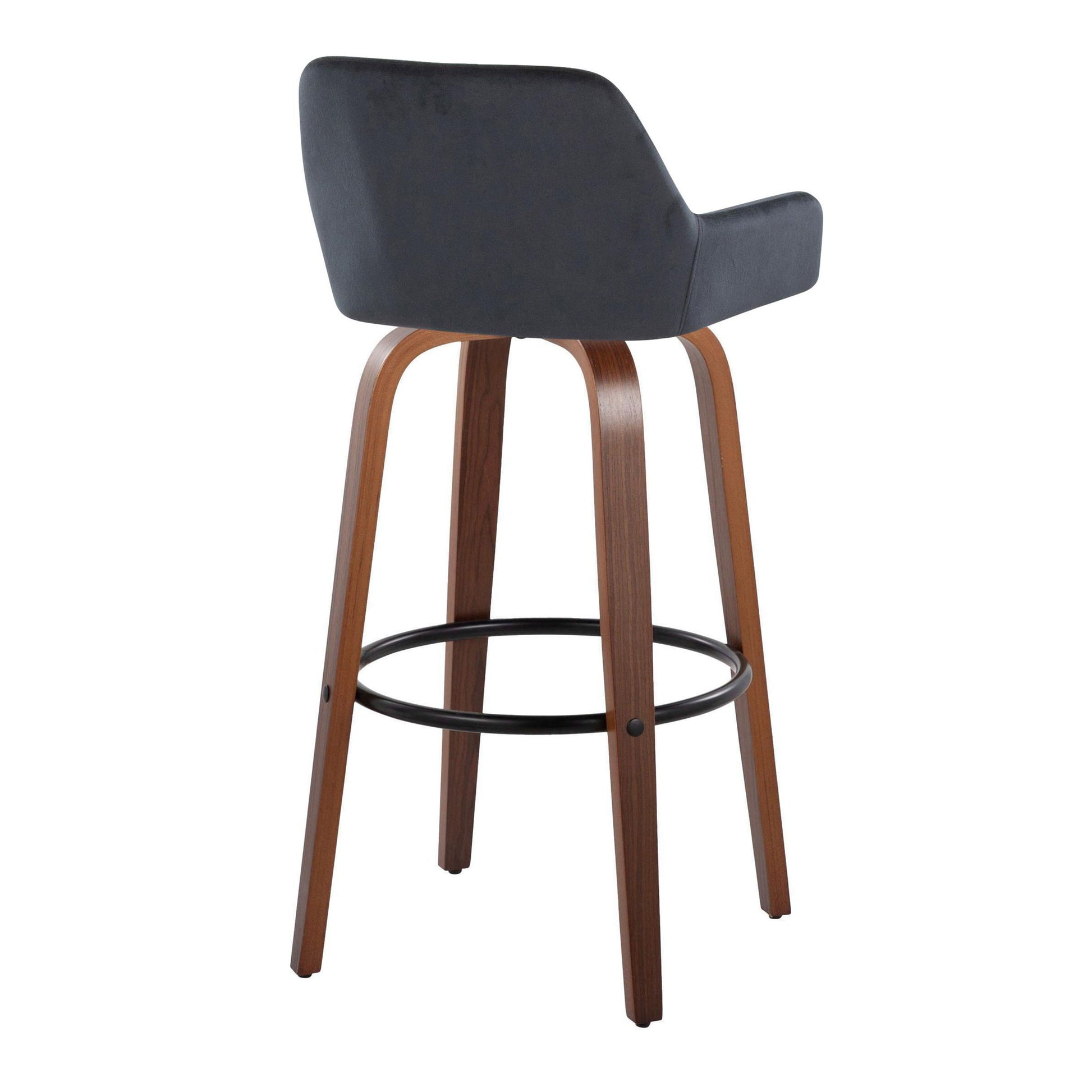 Daniella - Contemporary Fixed Height, Barstool & Swivel And Round Footrest (Set of 2) - Best Buy Furniture