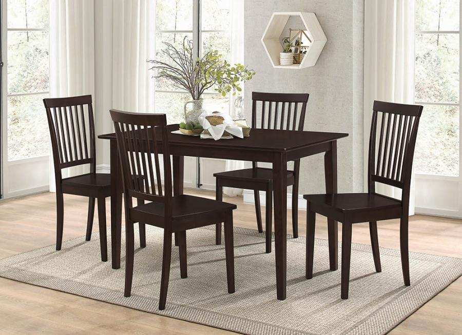 Gomez - 5 Piece Rectangular Dining Table Set - Cappuccino - Best Buy Furniture