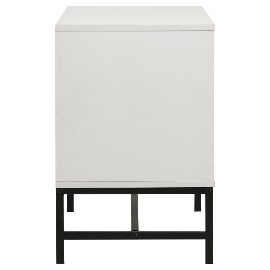 Sonora - 2-Drawer Nightstand Bedside Table - White - Best Buy Furniture