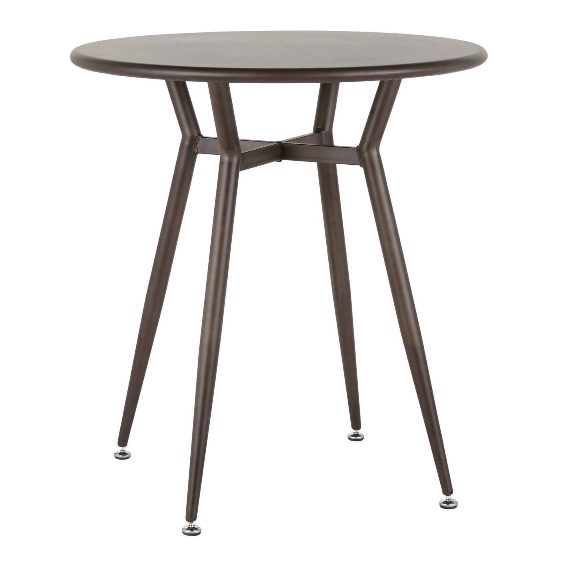 Clara - Industrial Round Dinette Table - Antique - Best Buy Furniture