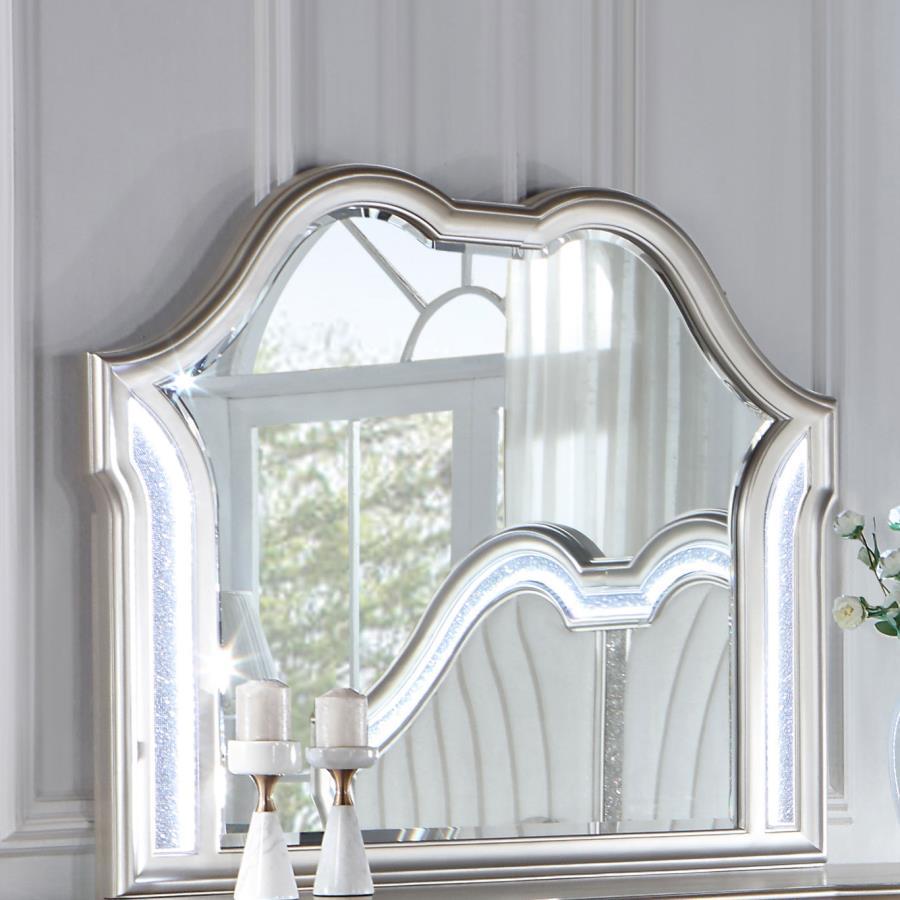 Evangeline - Dresser Mirror - Silver Oak - Best Buy Furniture