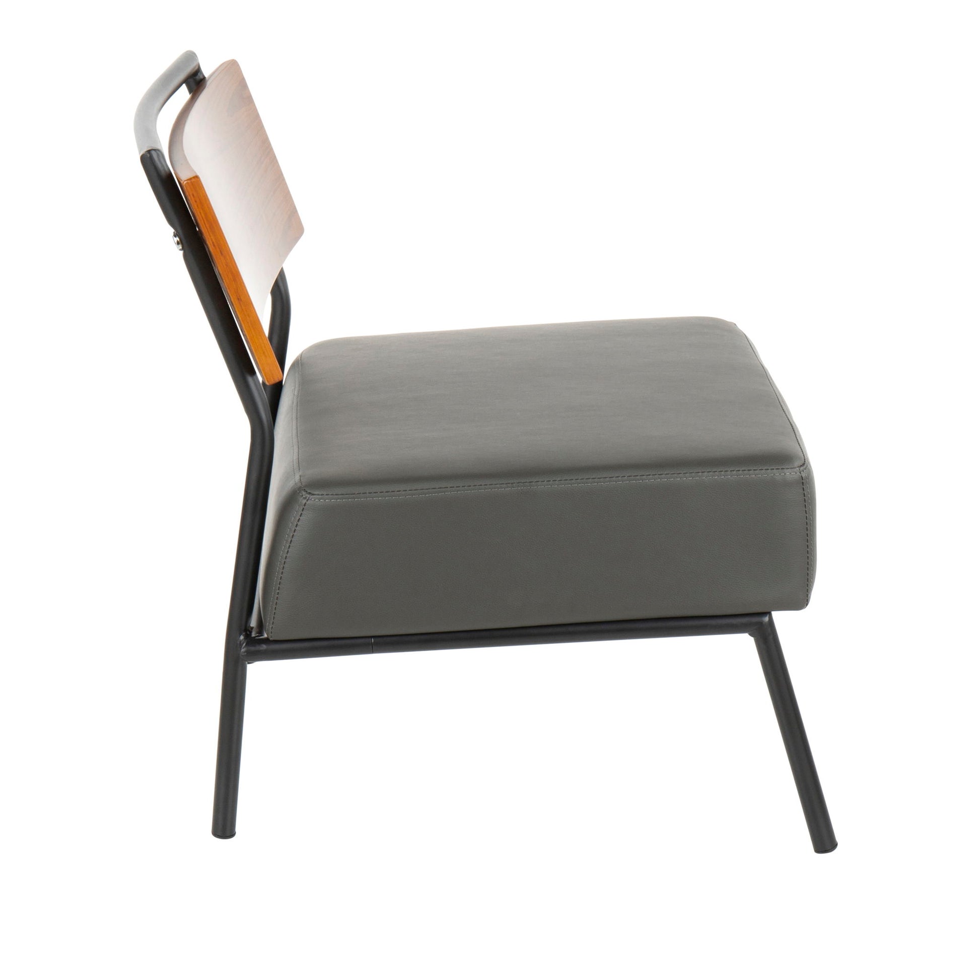 Fiji - Contemporary Chair - Gray / Walnut - Best Buy Furniture