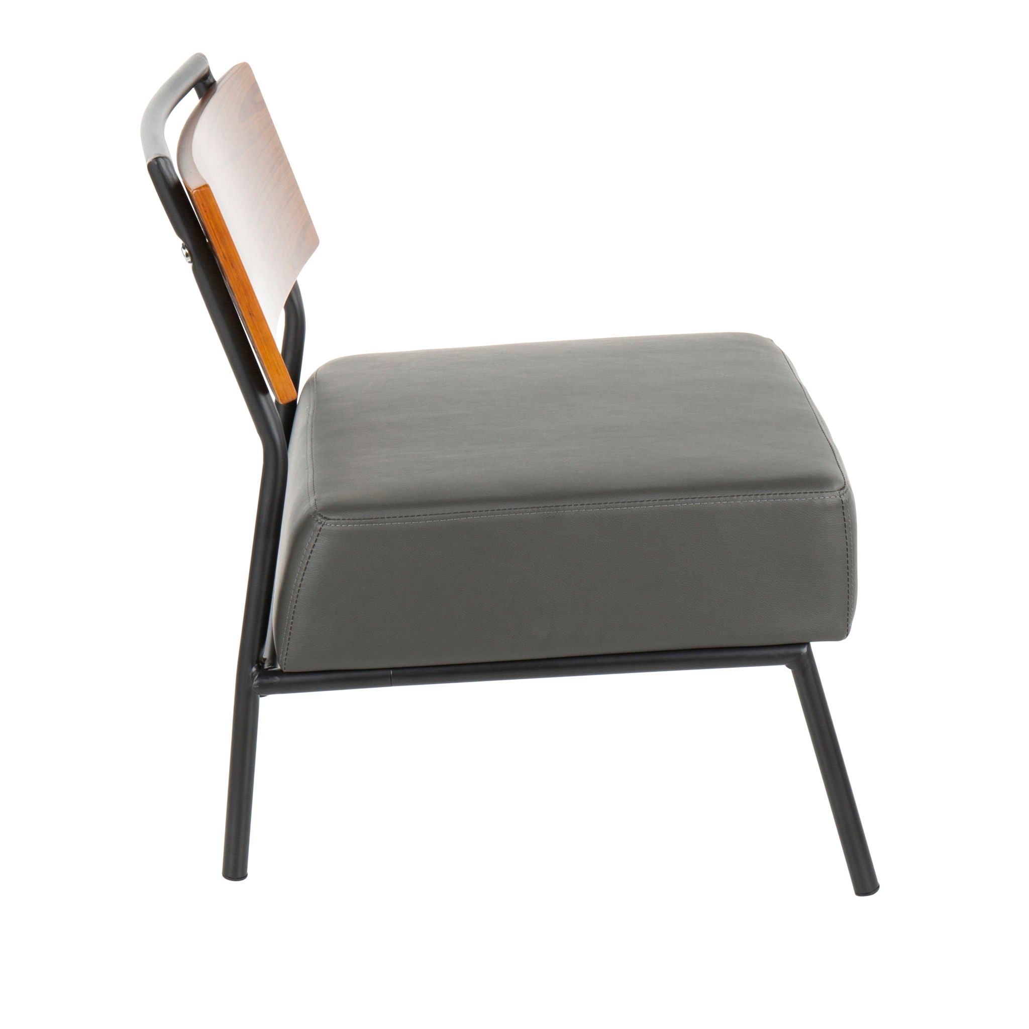 Fiji - Contemporary Chair - Gray / Walnut - Best Buy Furniture
