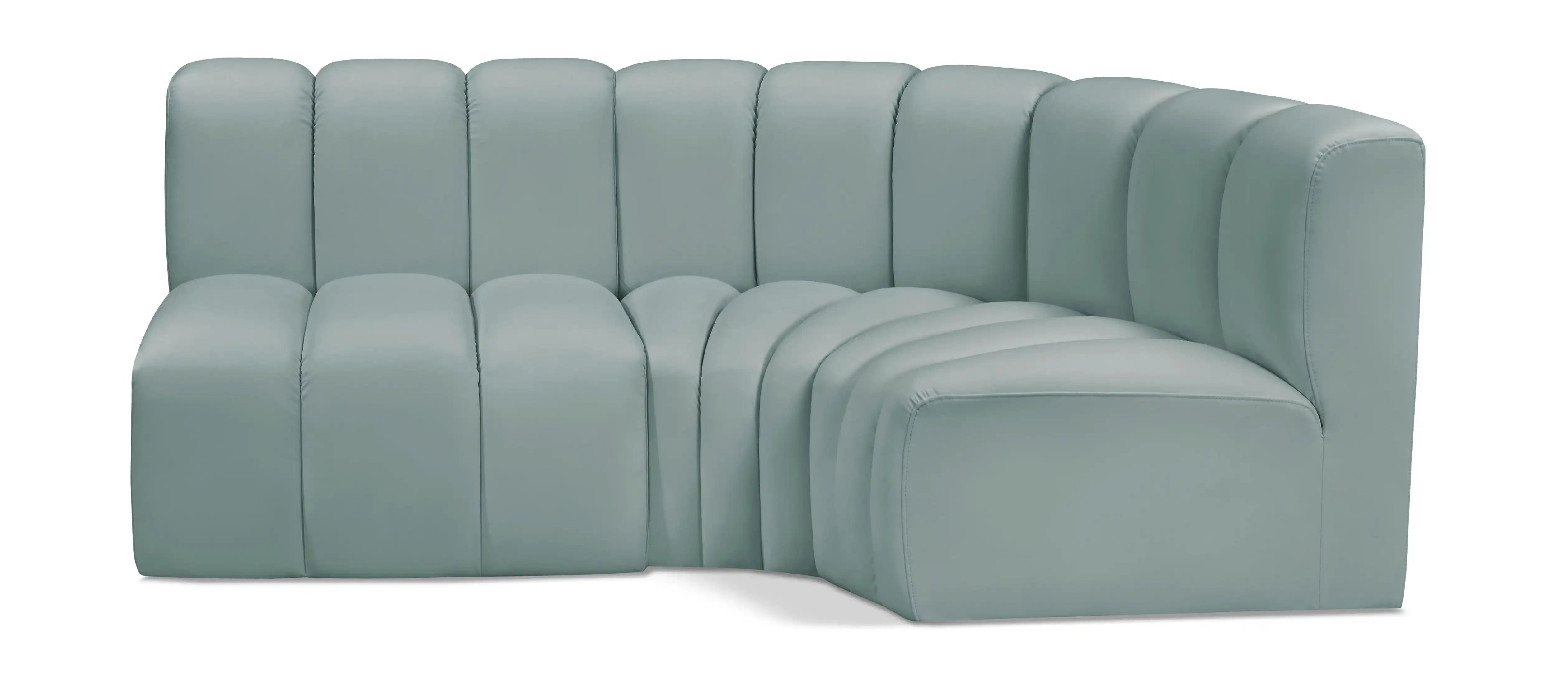 Arc - Faux Leather 3 Piece Sofa - Best Buy Furniture