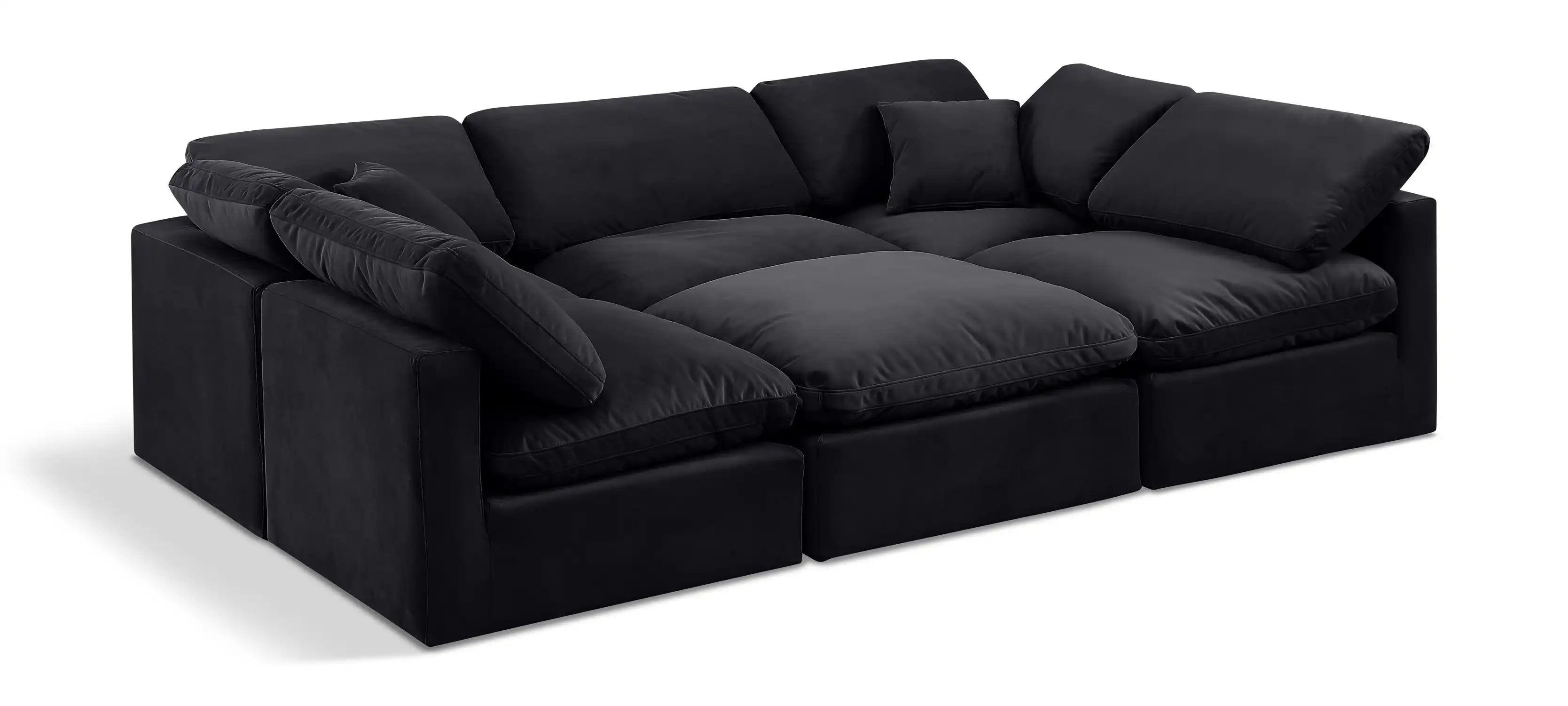 Indulge - Velvet 6 Piece Modular Sectional - Best Buy Furniture