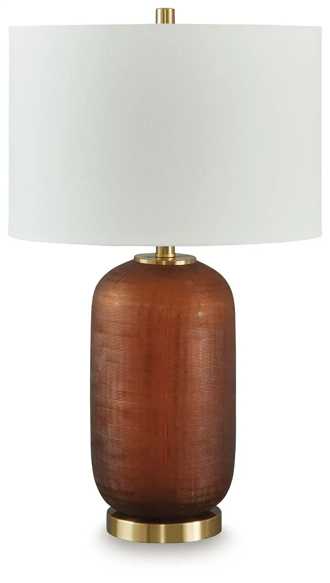Farberman - Glass Table Lamp - Amber - Best Buy Furniture