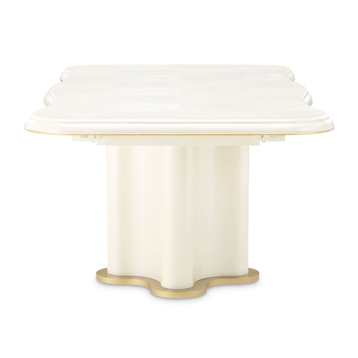 La Terrazza - Double Pedestal Dining Table - Creamy Pearl - Best Buy Furniture
