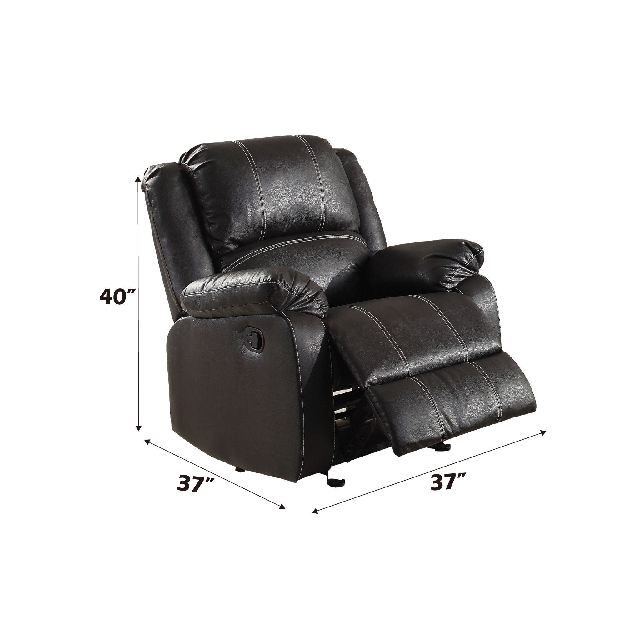 Zuriel - Synthetic Leather 3 Piece Living Room Recliner Set - Best Buy Furniture
