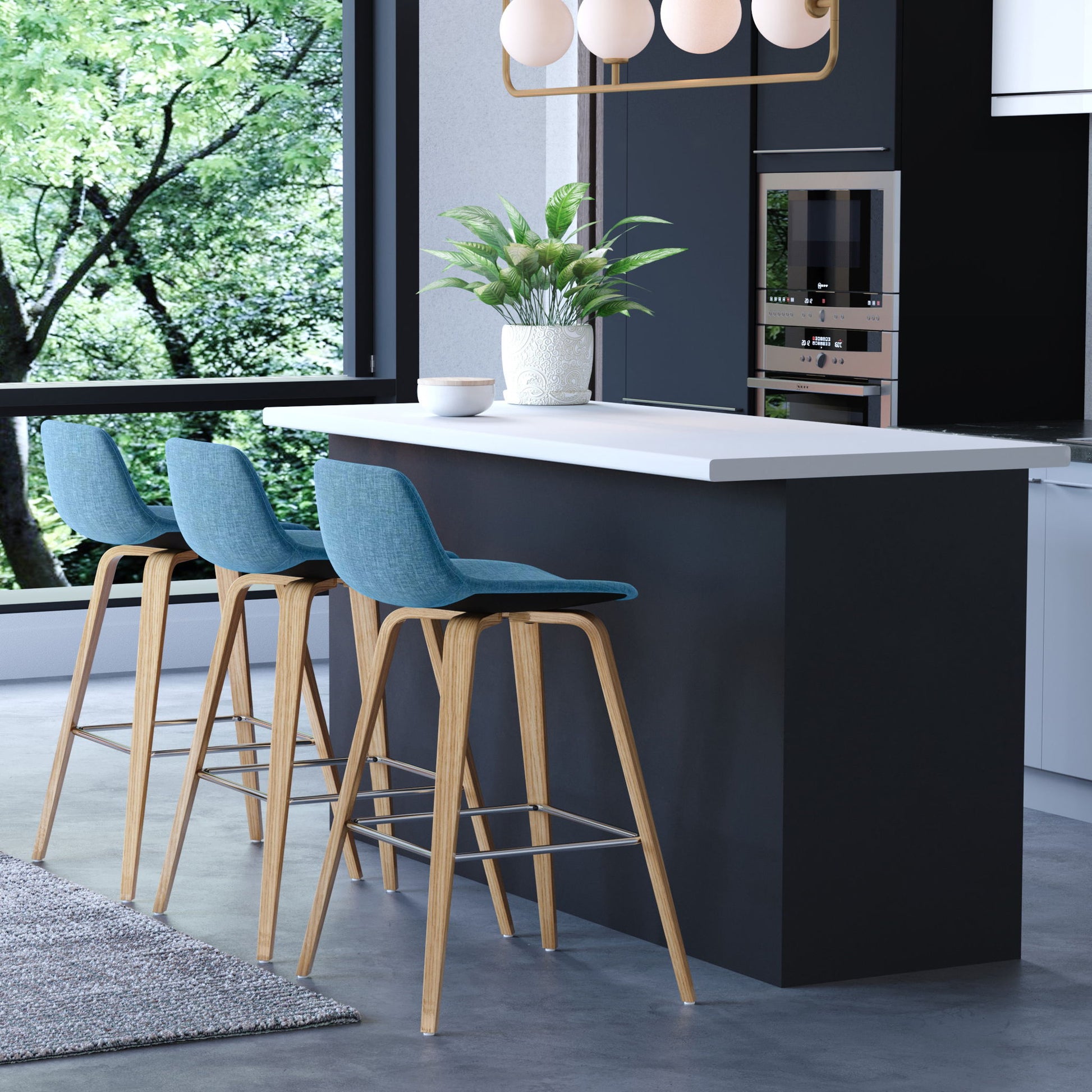 Randolph Bentwood - Upholstered Counter / Bar Height Stool (Set of 2) - Best Buy Furniture