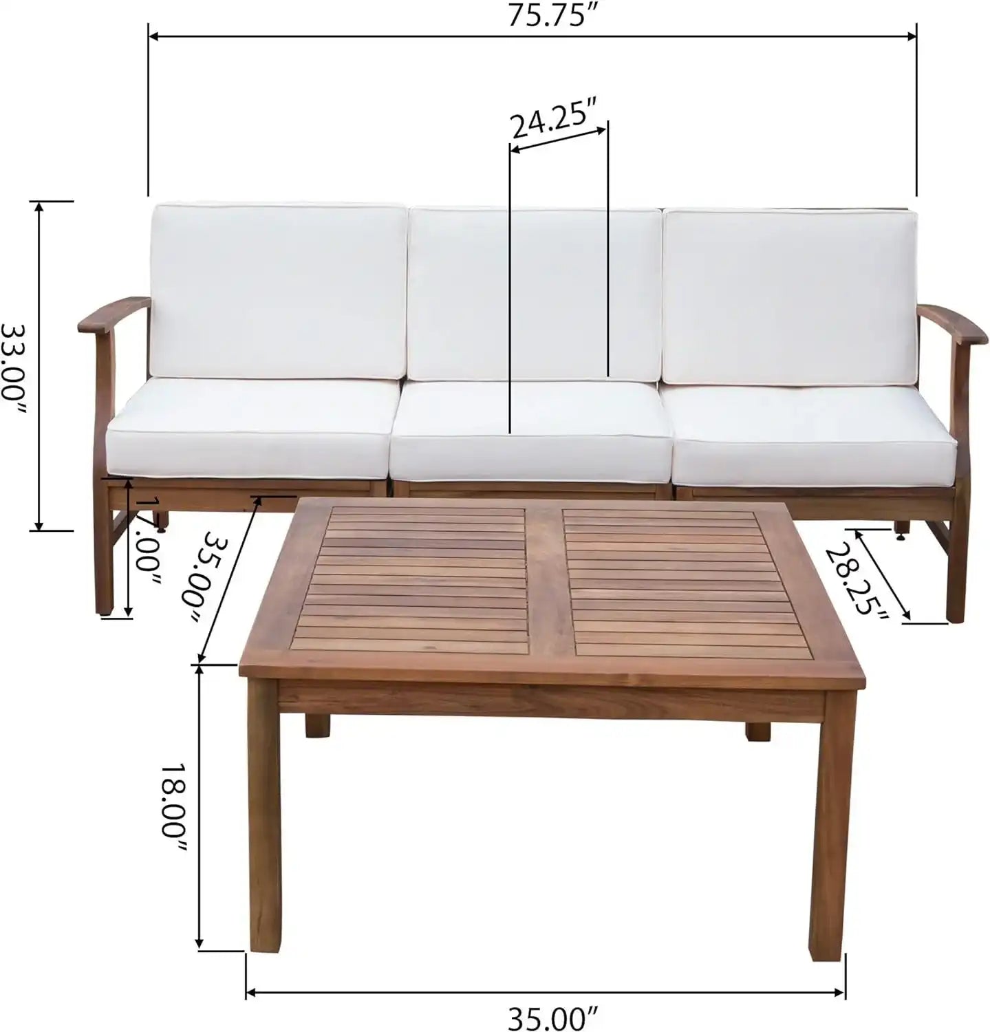 Perla - 3 Seater Sofa And Table Set - Best Buy Furniture